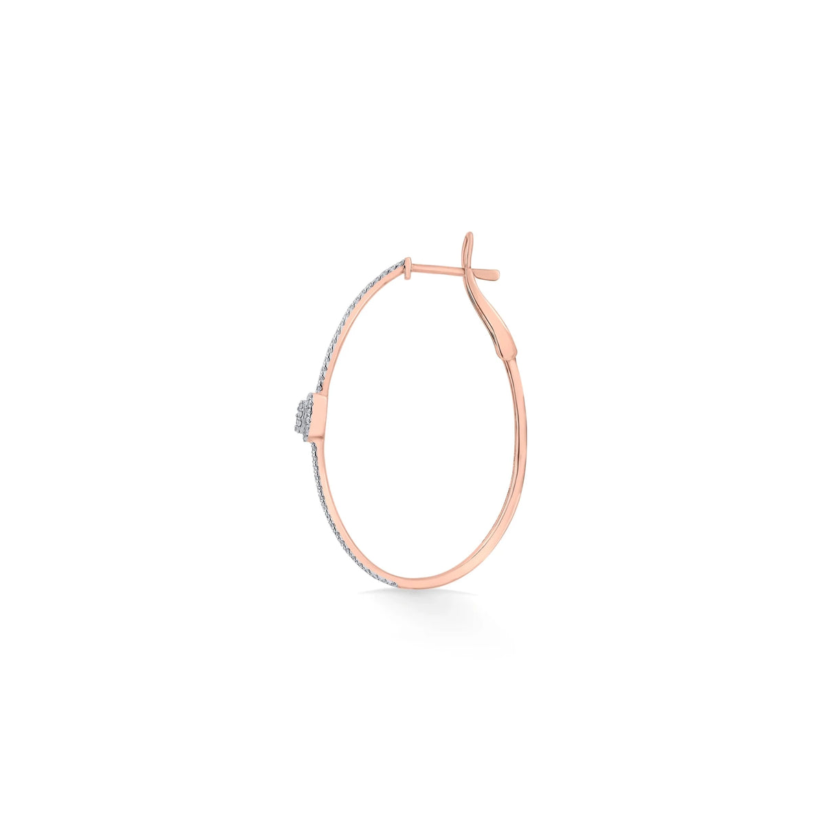 Sassy Drop Pave Hoops - Zen Diamond India