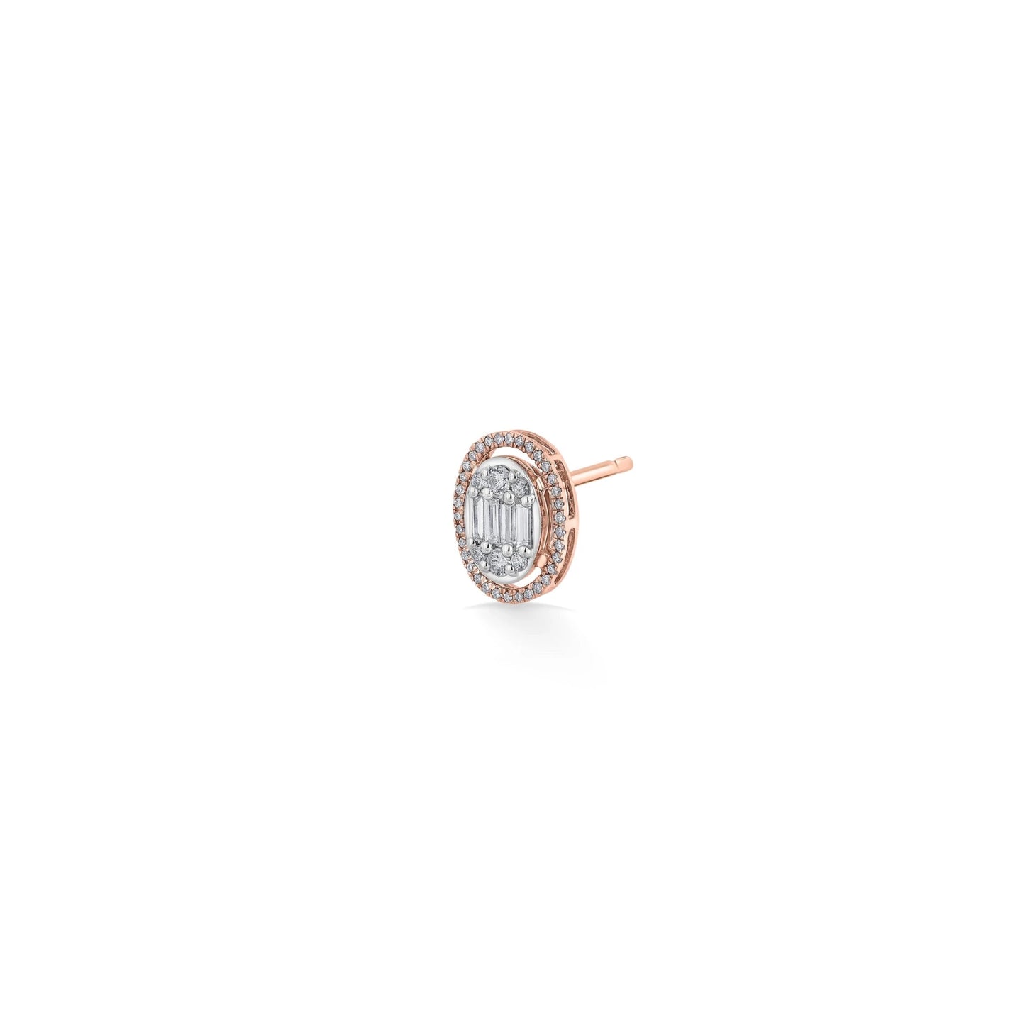 Signature Large Oval Pave Solitaire Earrings - Zen Diamond India