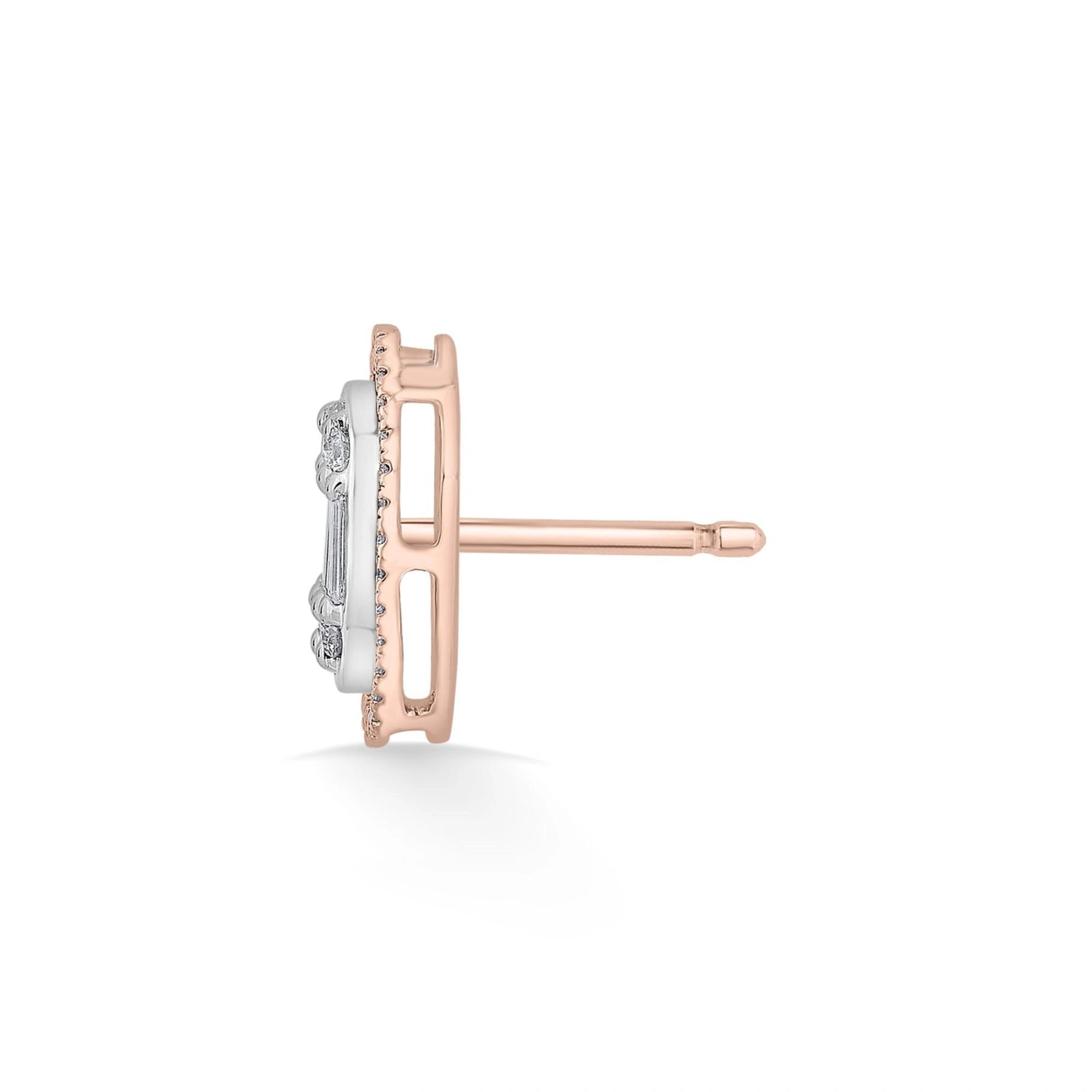 Signature Large Oval Pave Solitaire Earrings - Zen Diamond India