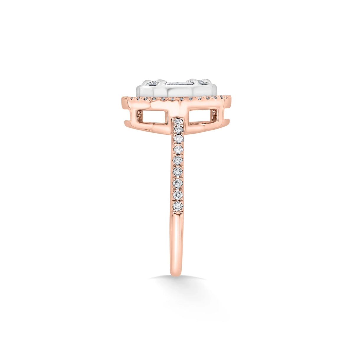 Signature Large Oval Pave Solitaire Ring - Zen Diamond India
