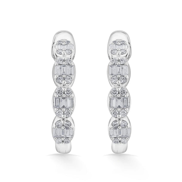 Classic Luminous Charm Hoops - Zen Diamond India