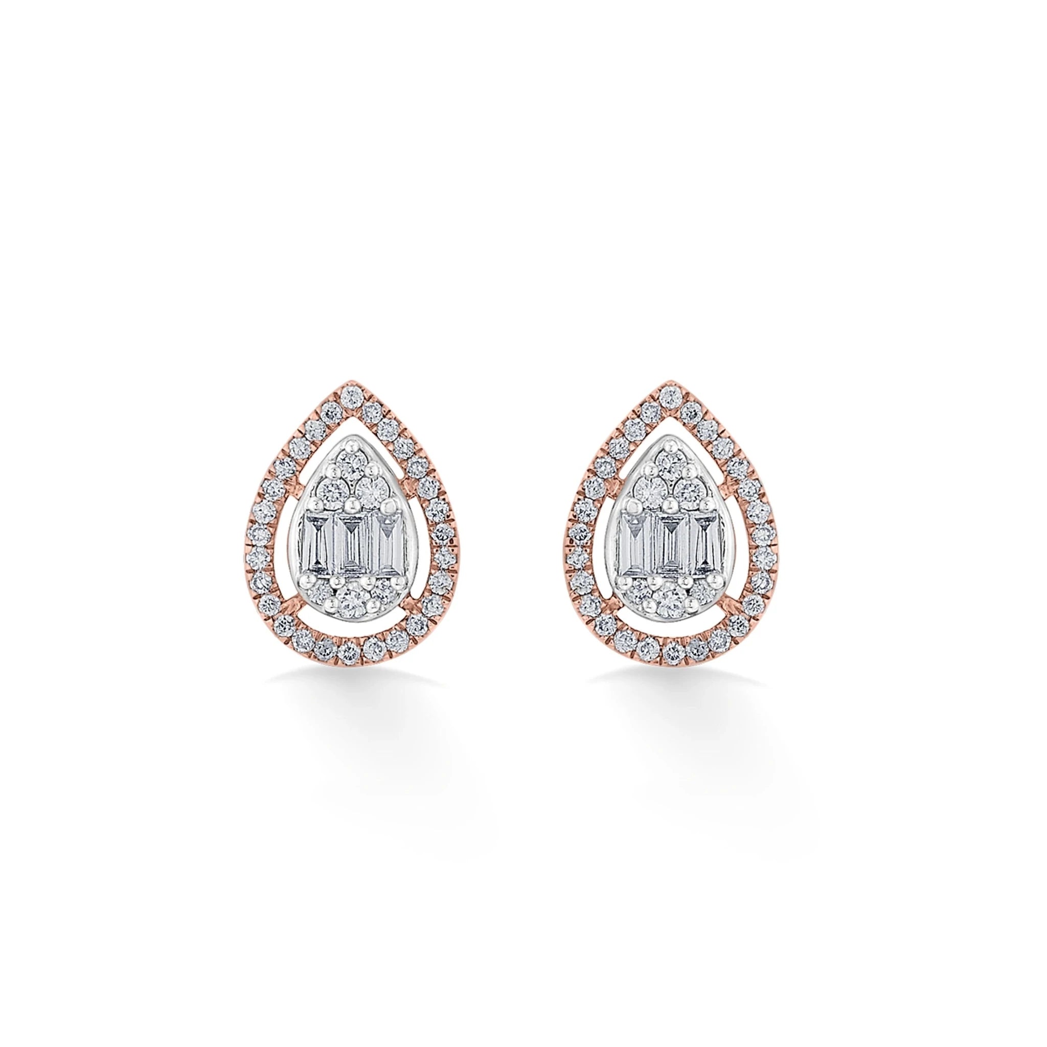 Signature Extra Small Drop Pave Solitaire Earrings - Zen Diamond India