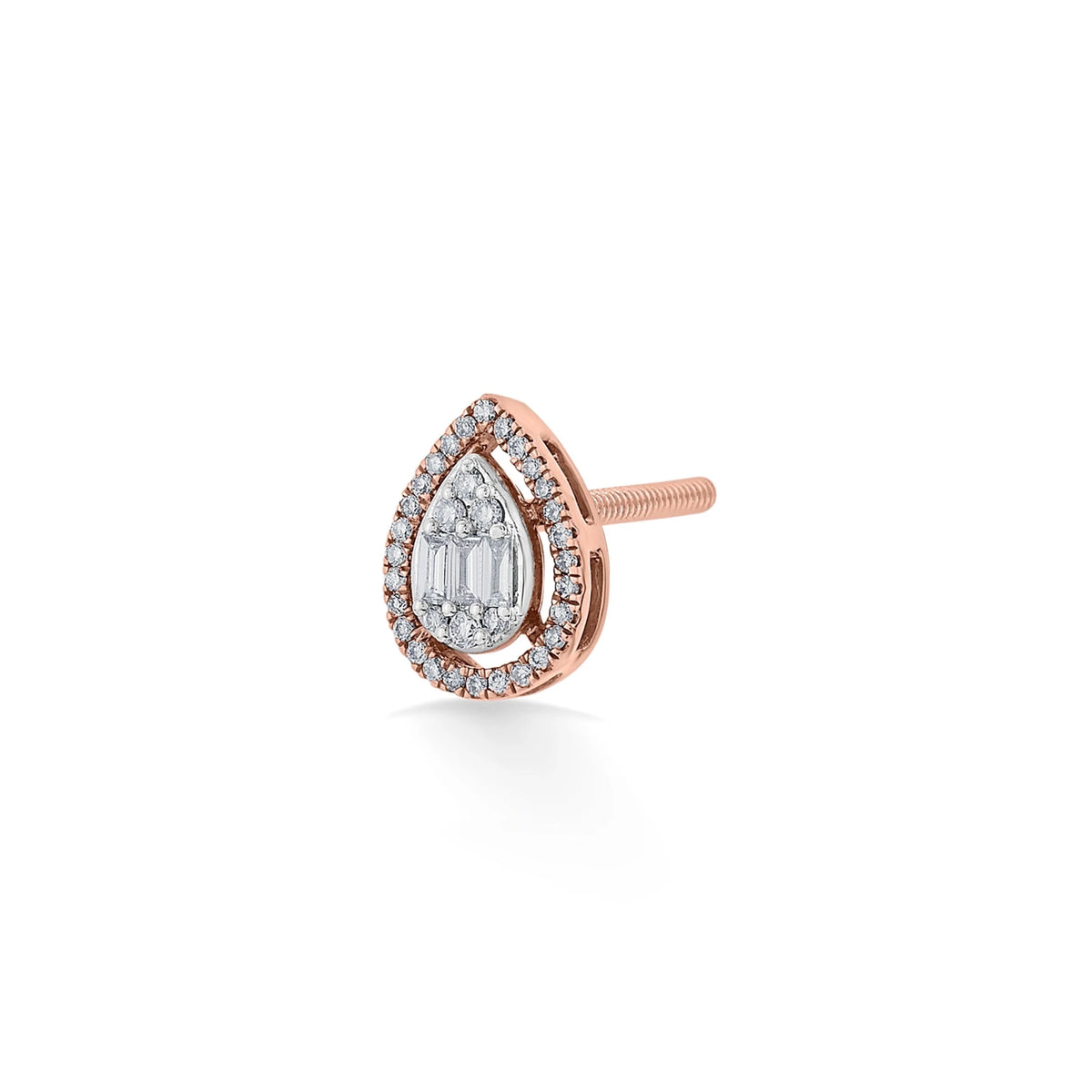 Signature Extra Small Drop Pave Solitaire Earrings - Zen Diamond India