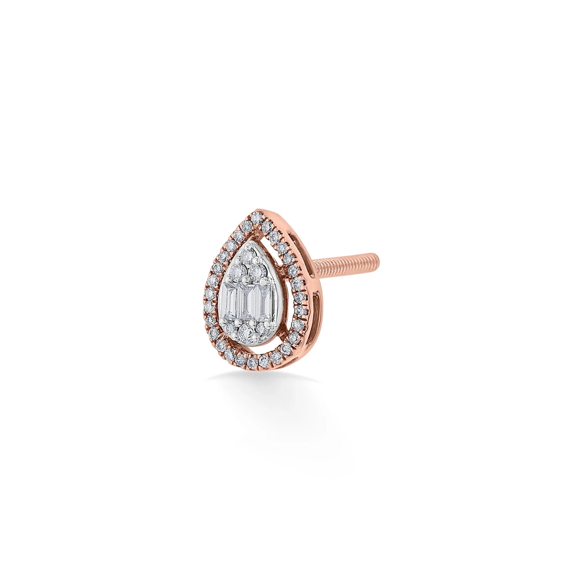 Signature Extra Small Drop Pave Solitaire Earrings - Zen Diamond India