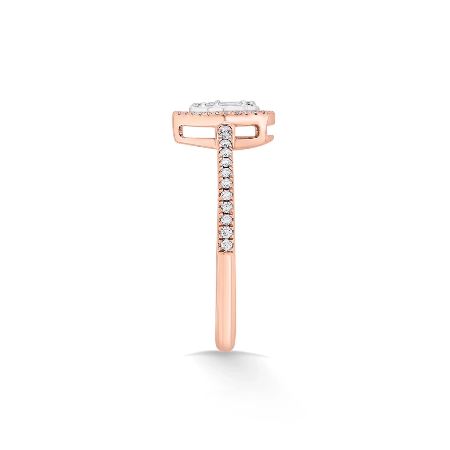 Signature Extra Small Drop Pave Solitaire Ring - Zen Diamond India