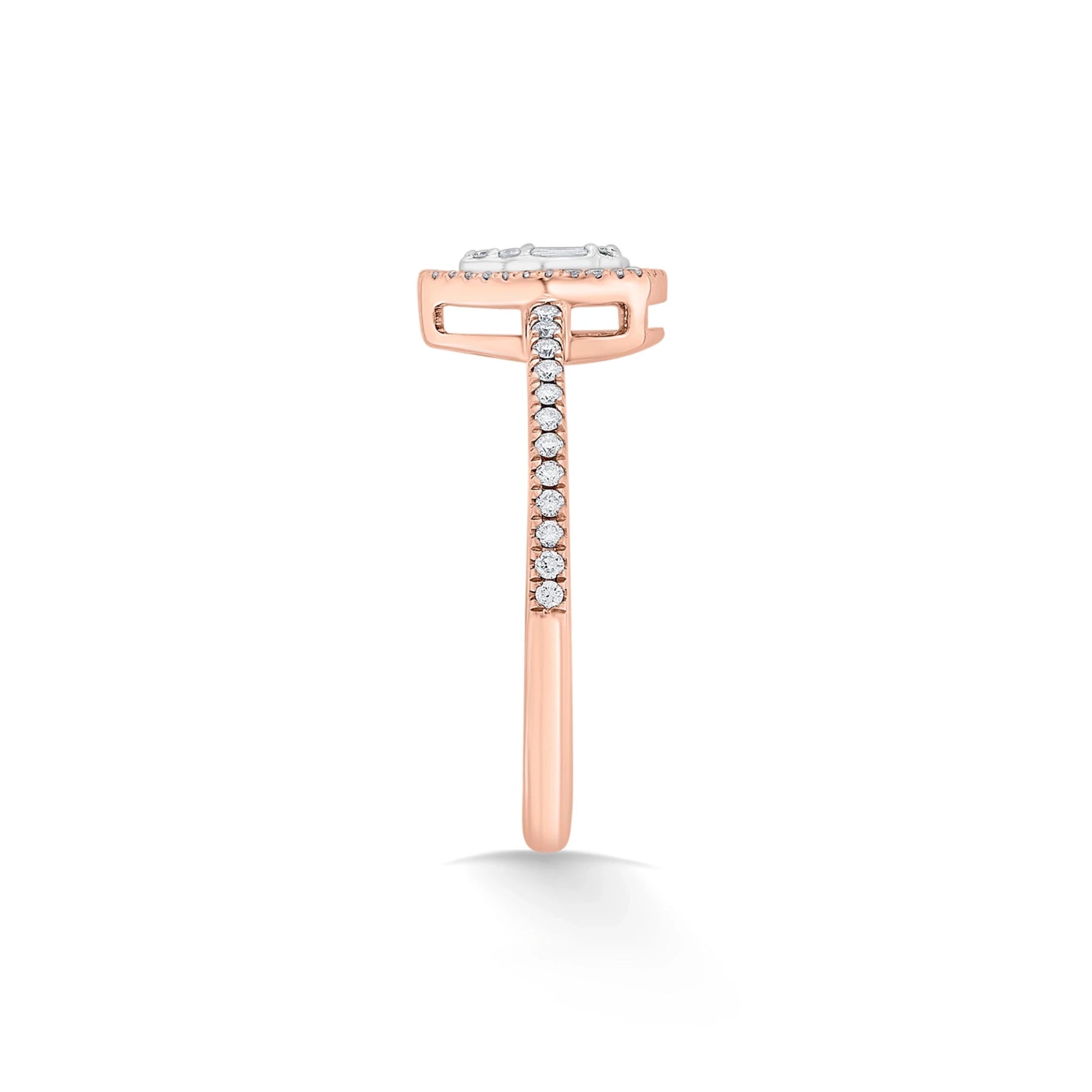 Signature Extra Small Drop Pave Solitaire Ring - Zen Diamond India