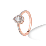 Signature Extra Small Drop Pave Solitaire Ring - Zen Diamond India