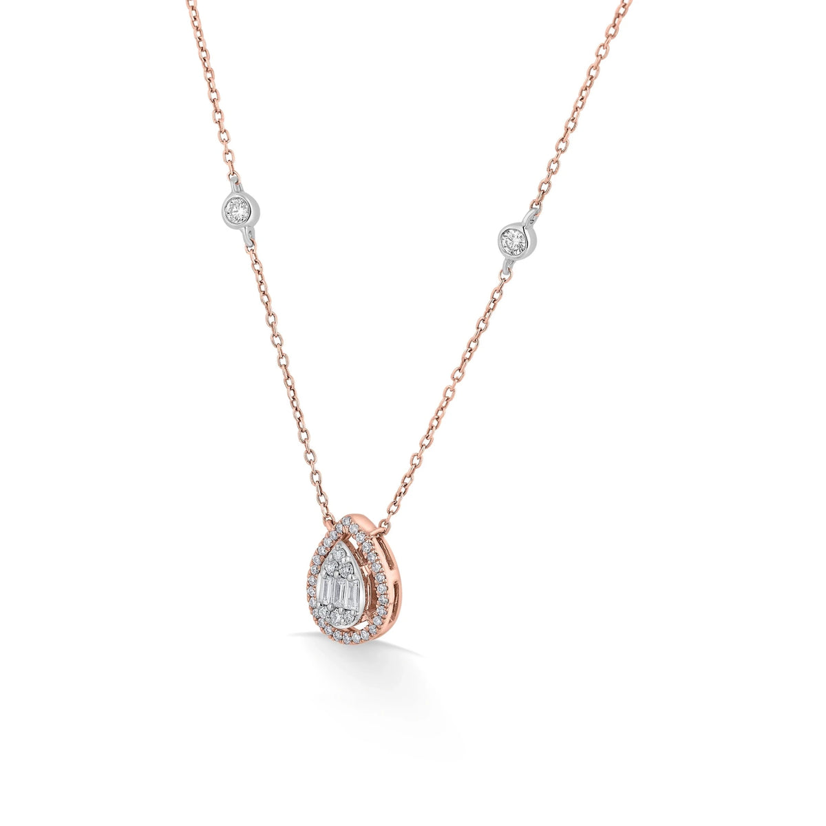 Signature Extra Small Drop Pave Solitaire Pendant - Zen Diamond India