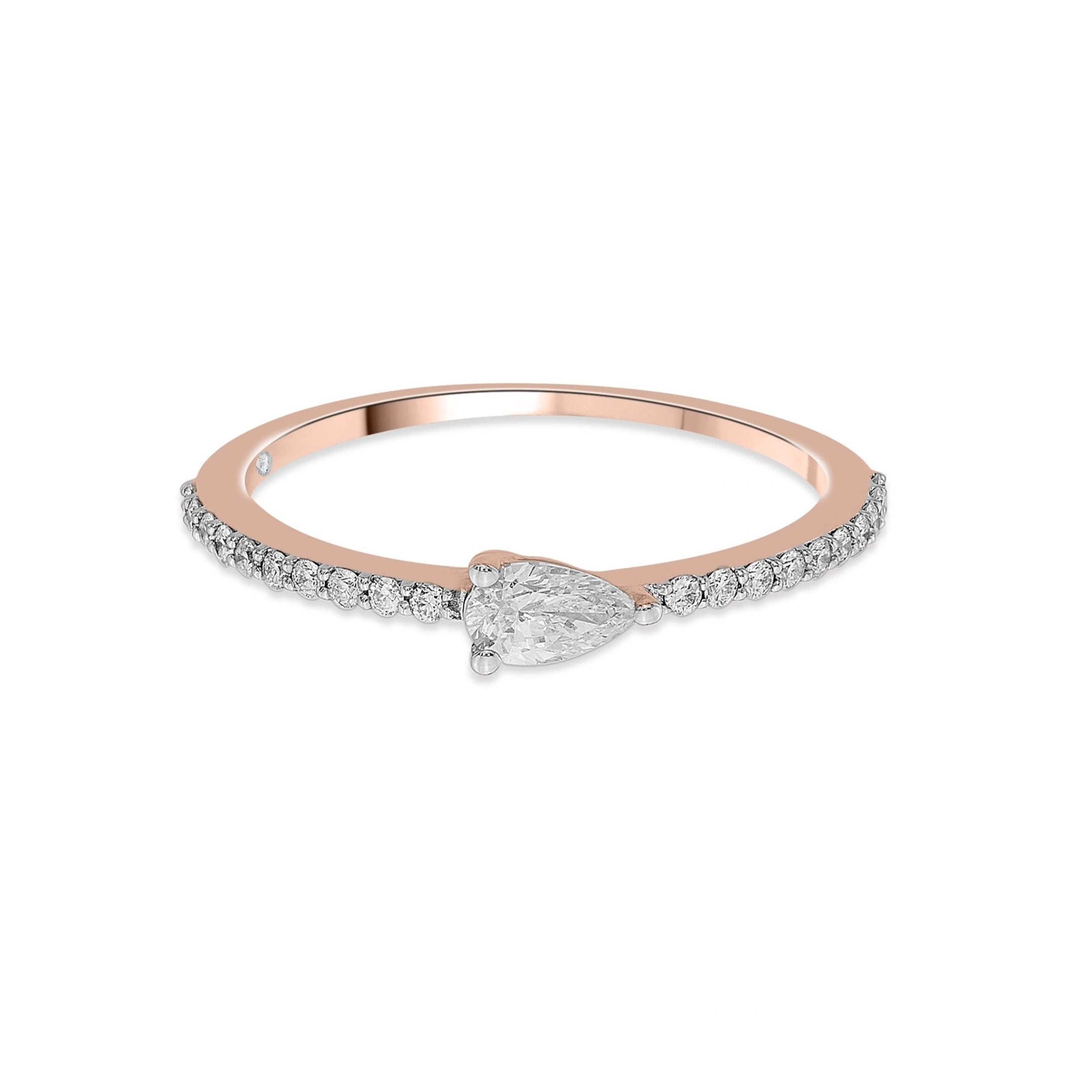 Zen Pirlanta Off - Center Grace Ring - Zen Diamond India