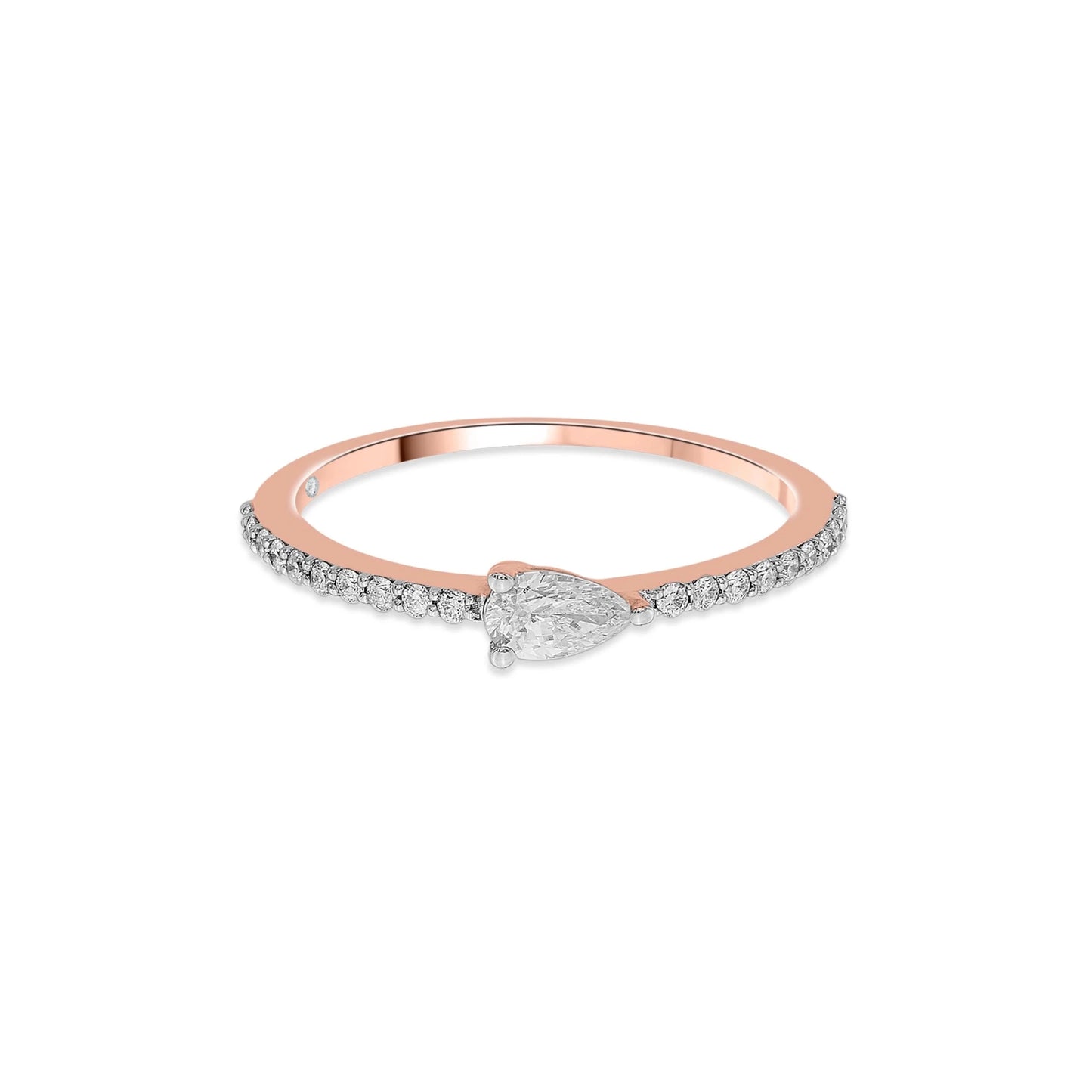Solitaire Off - Center Grace Ring - Zen Diamond India