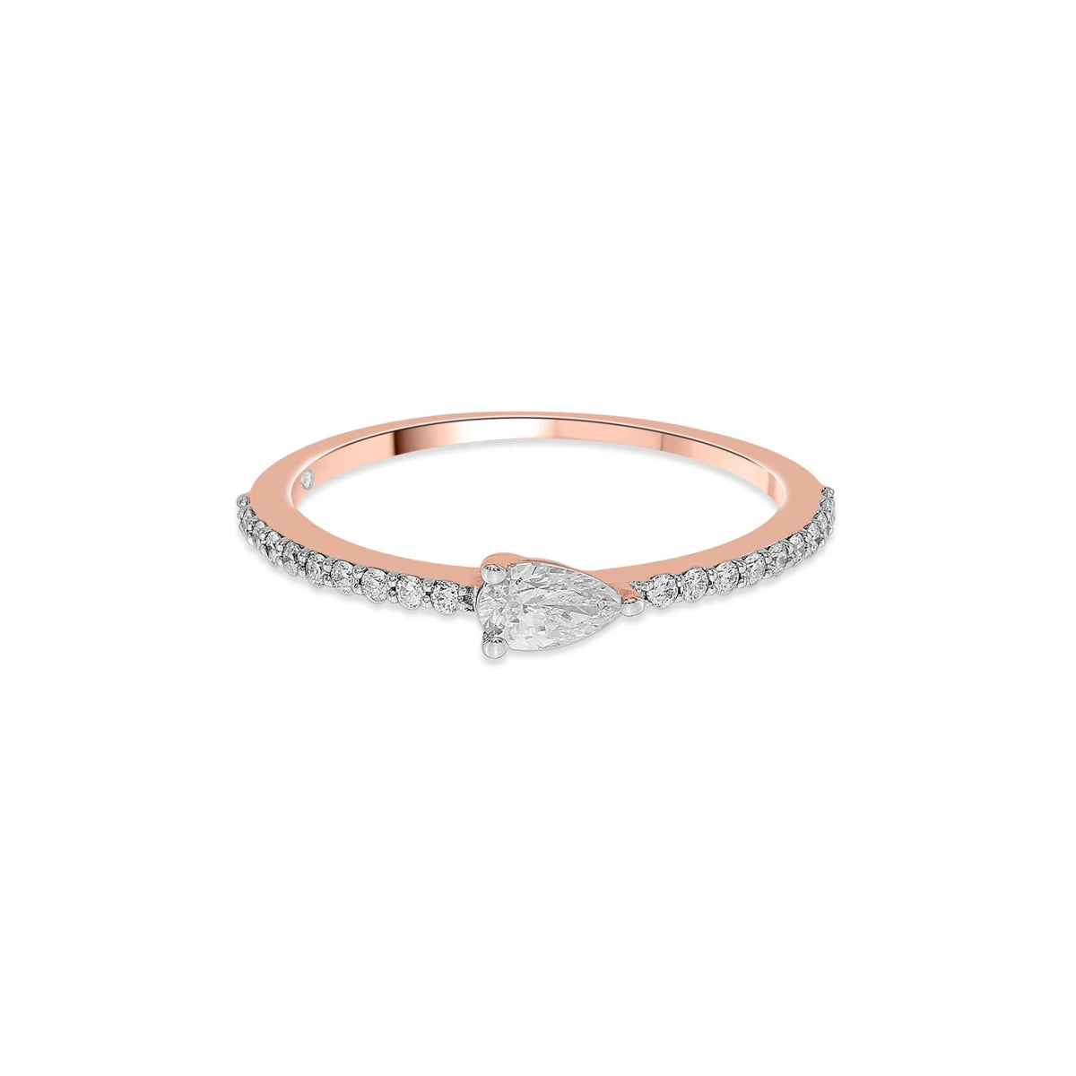Solitaire Off - Center Grace Ring - Zen Diamond India