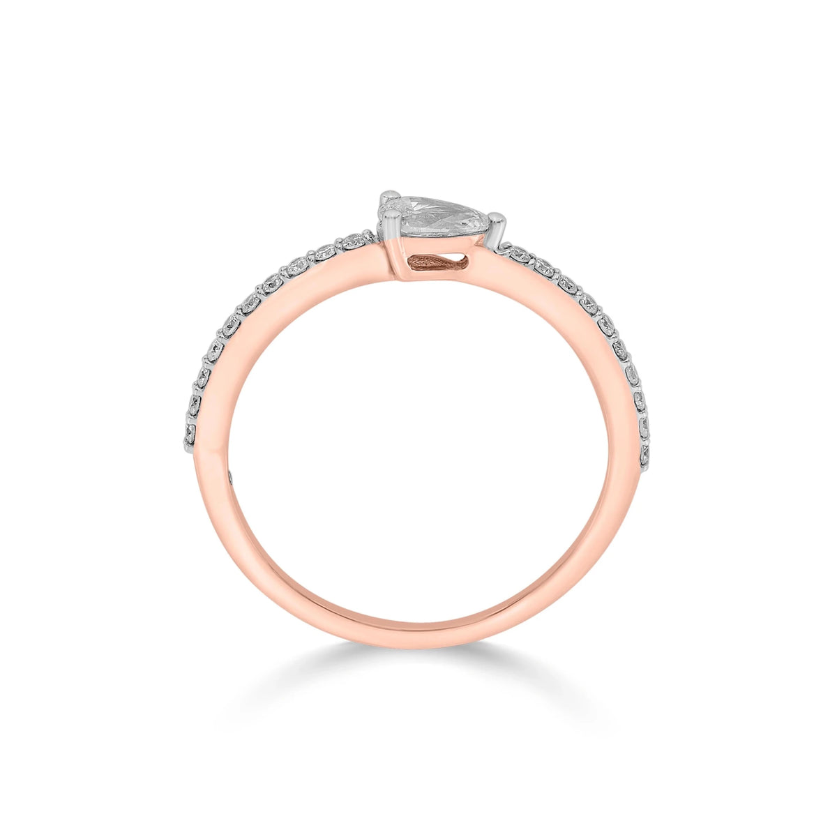Solitaire Off - Center Grace Ring - Zen Diamond India