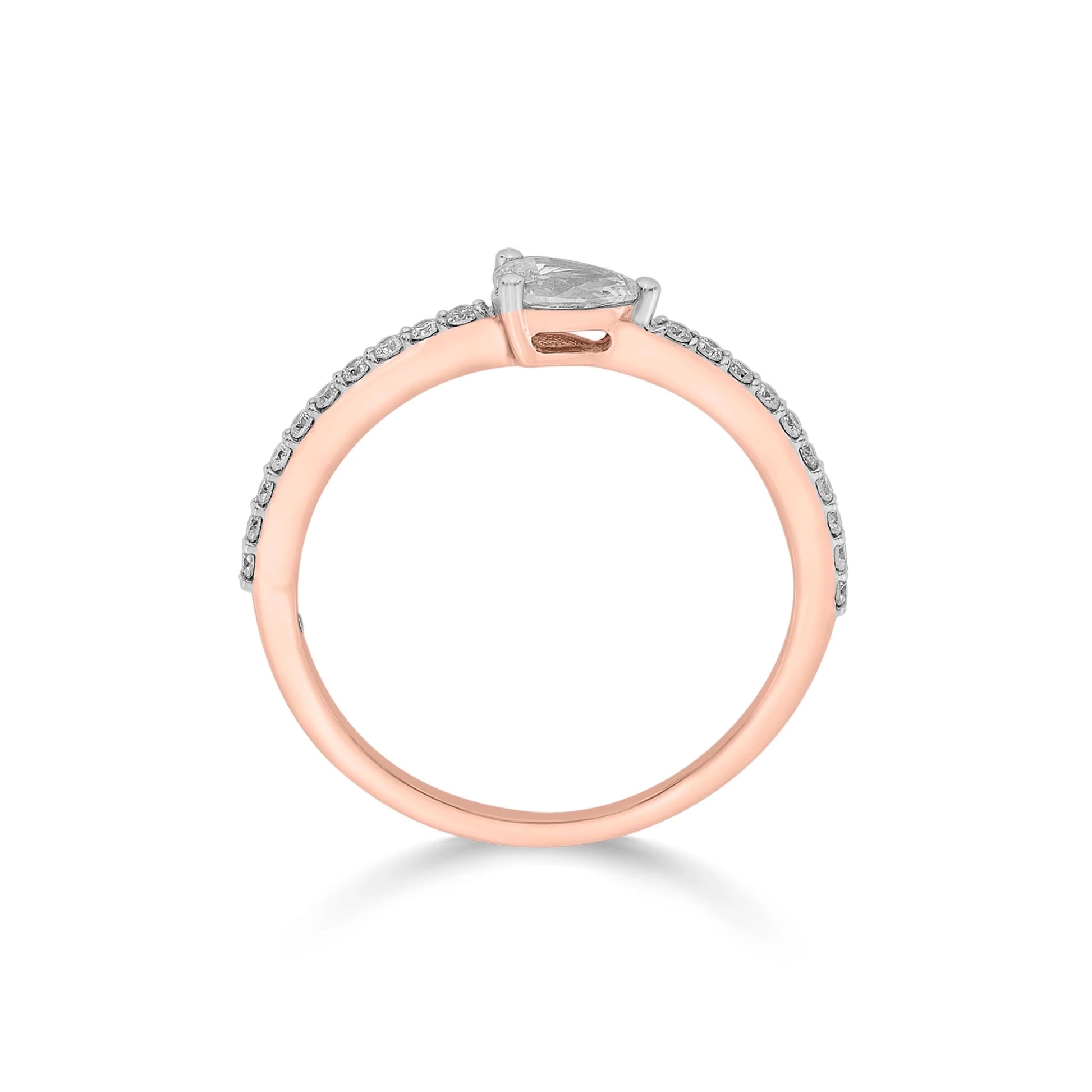 Solitaire Off - Center Grace Ring - Zen Diamond India
