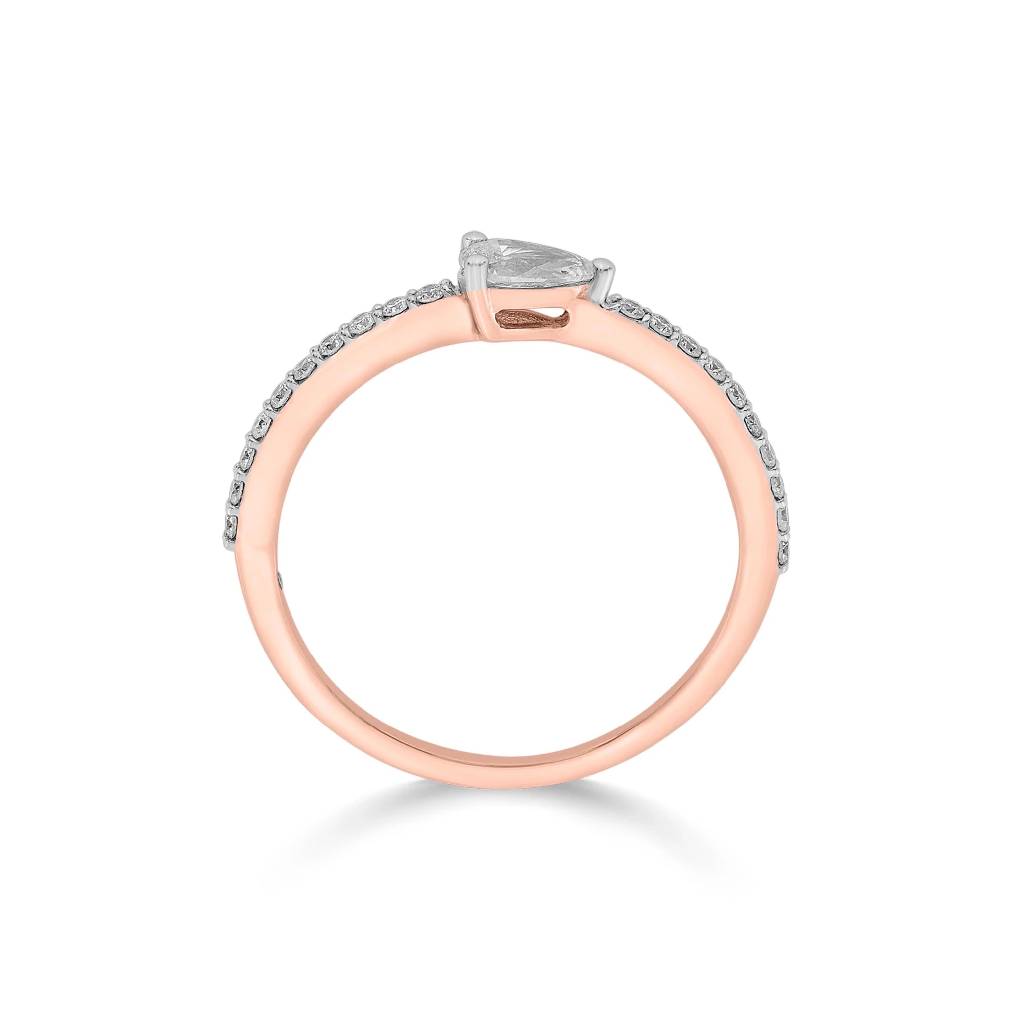 Solitaire Off - Center Grace Ring - Zen Diamond India