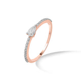 Solitaire Off - Center Grace Ring - Zen Diamond India