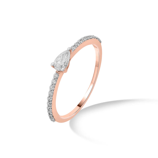 Solitaire Off - Center Grace Ring - Zen Diamond India