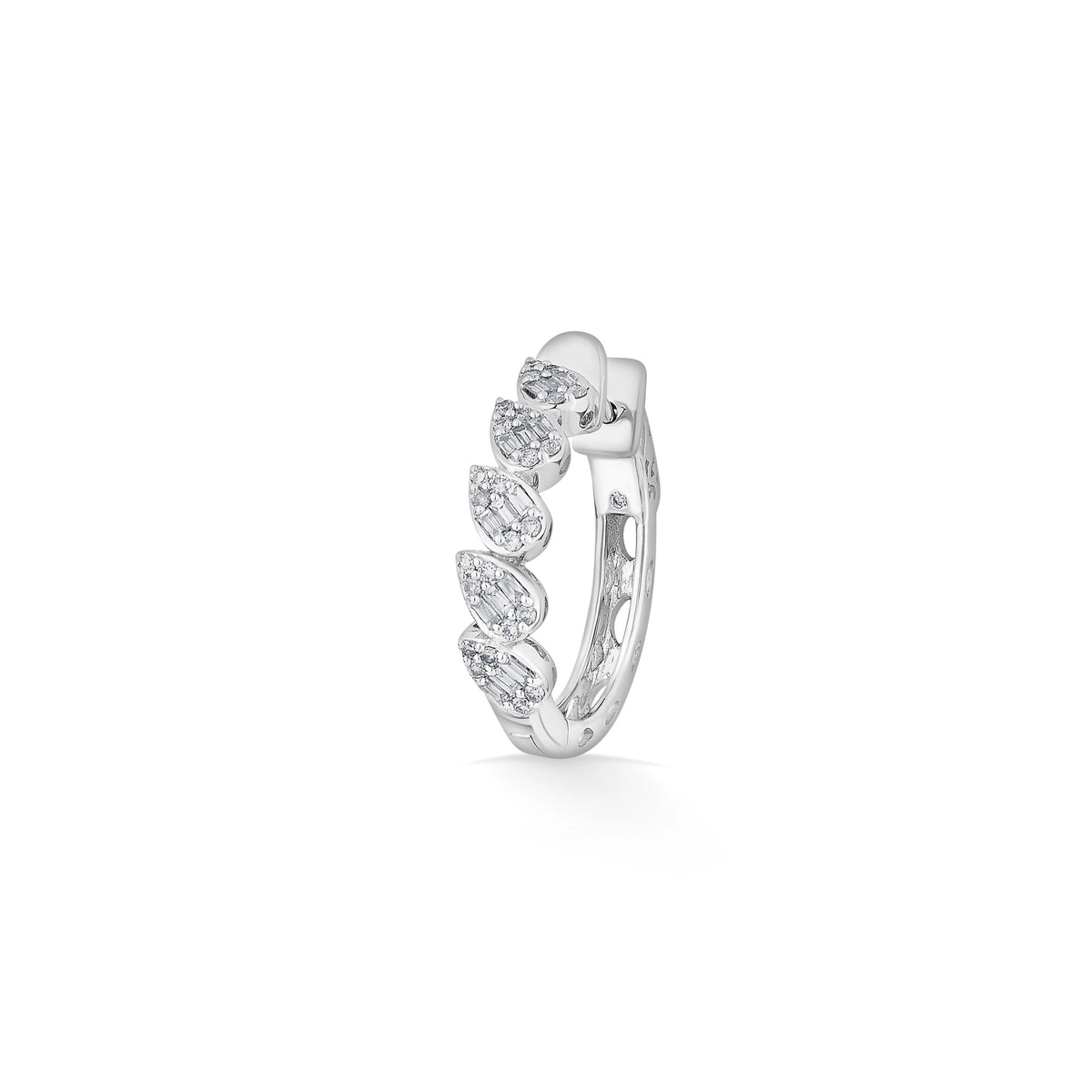 Classic Intertwined Leaf Hoops - Zen Diamond India