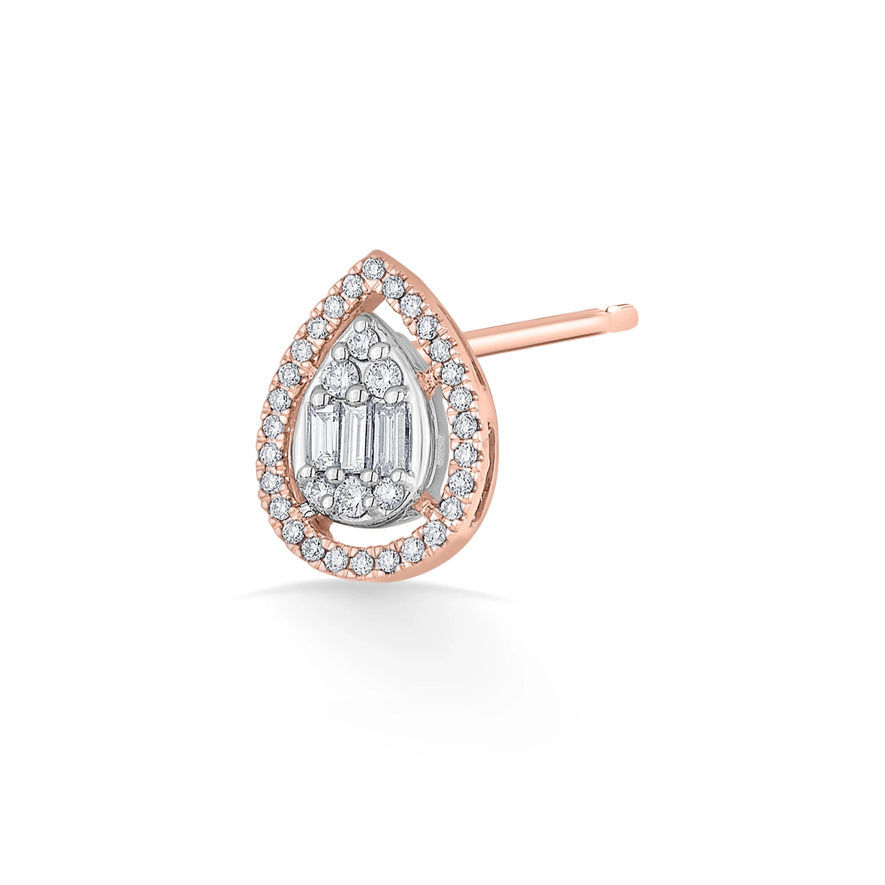 Signature Small Drop Pave Solitaire Earrings - Zen Diamond India