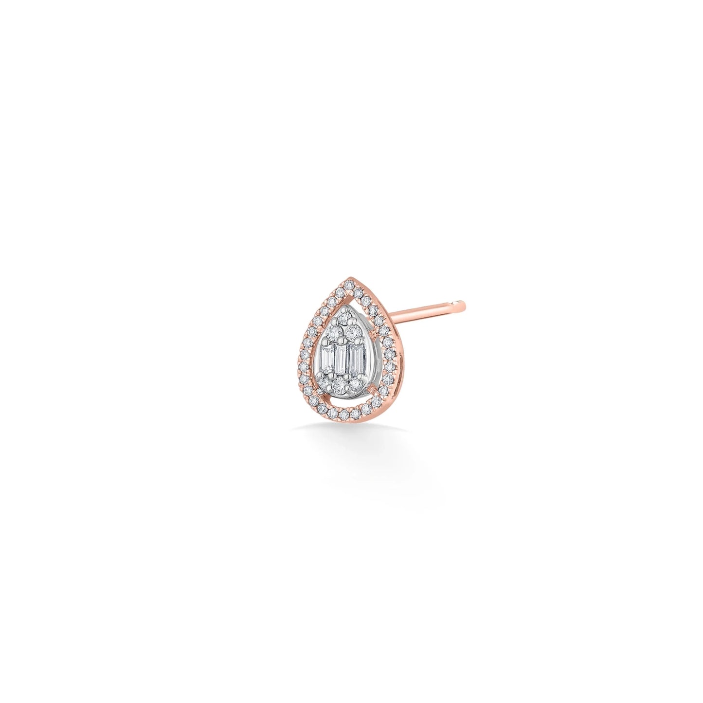 Signature Small Drop Pave Solitaire Earrings - Zen Diamond India