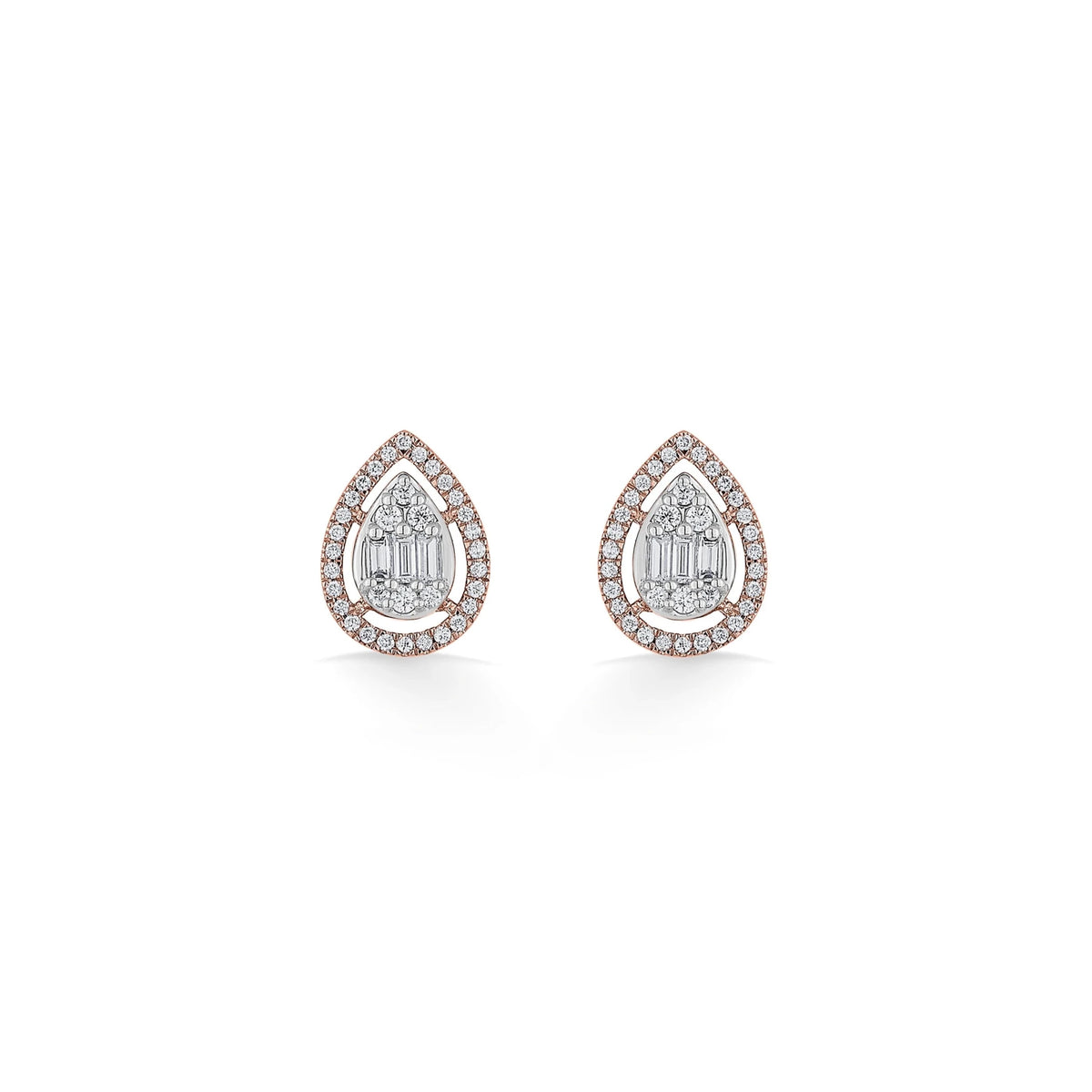 Signature Small Drop Pave Solitaire Earrings - Zen Diamond India