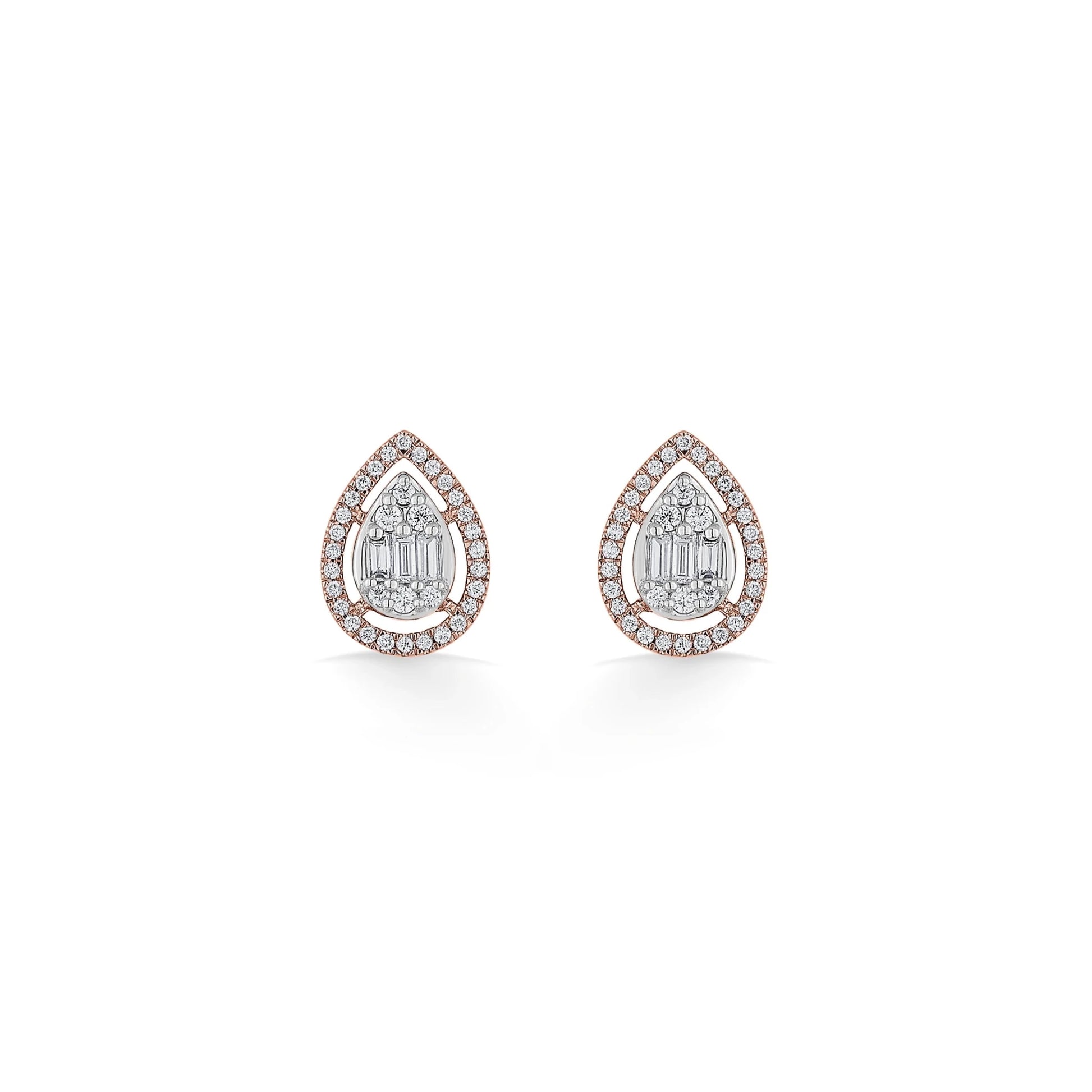 Signature Small Drop Pave Solitaire Earrings - Zen Diamond India