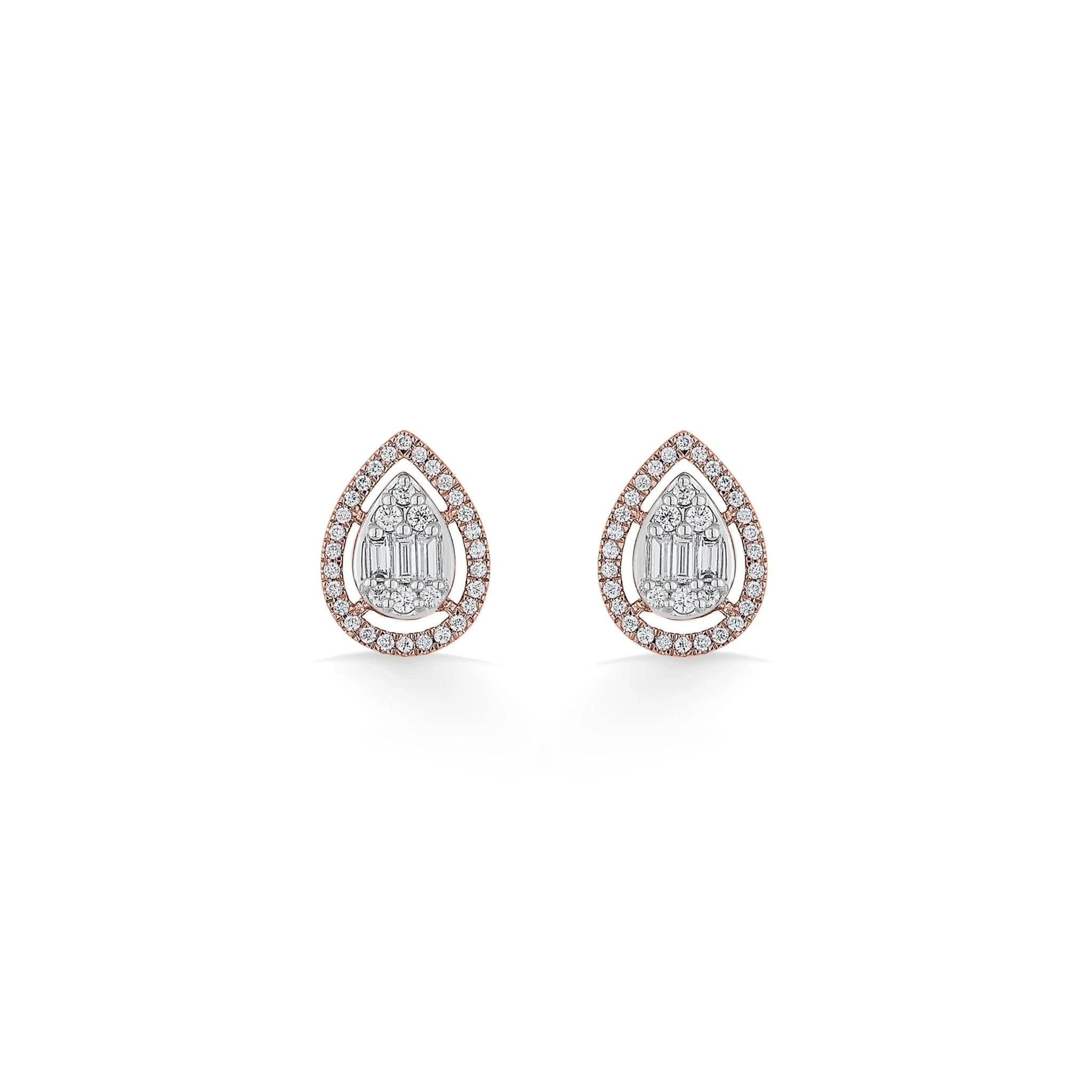 Signature Small Drop Pave Solitaire Earrings - Zen Diamond India