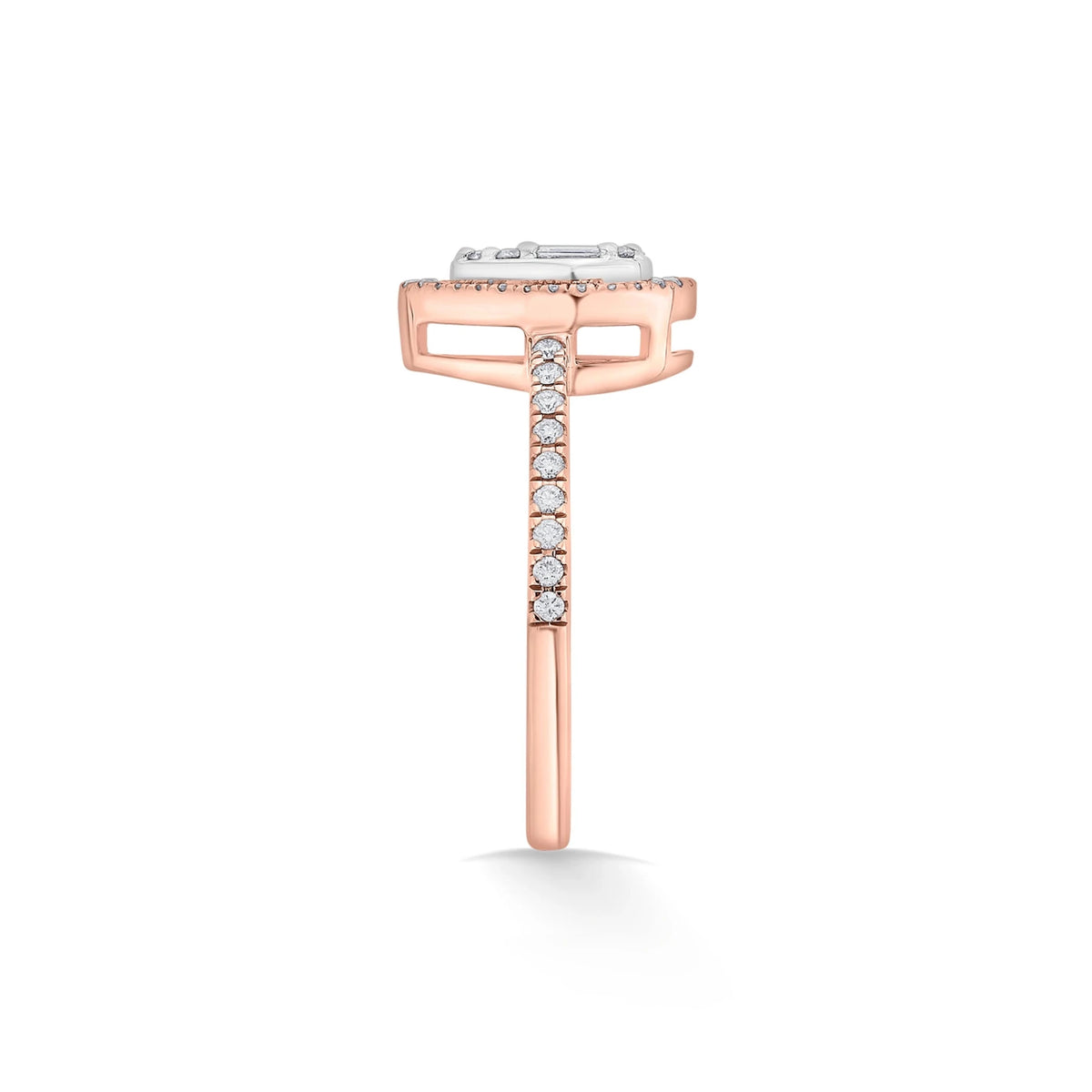 Signature Small Drop Pave Solitaire Ring - Zen Diamond India