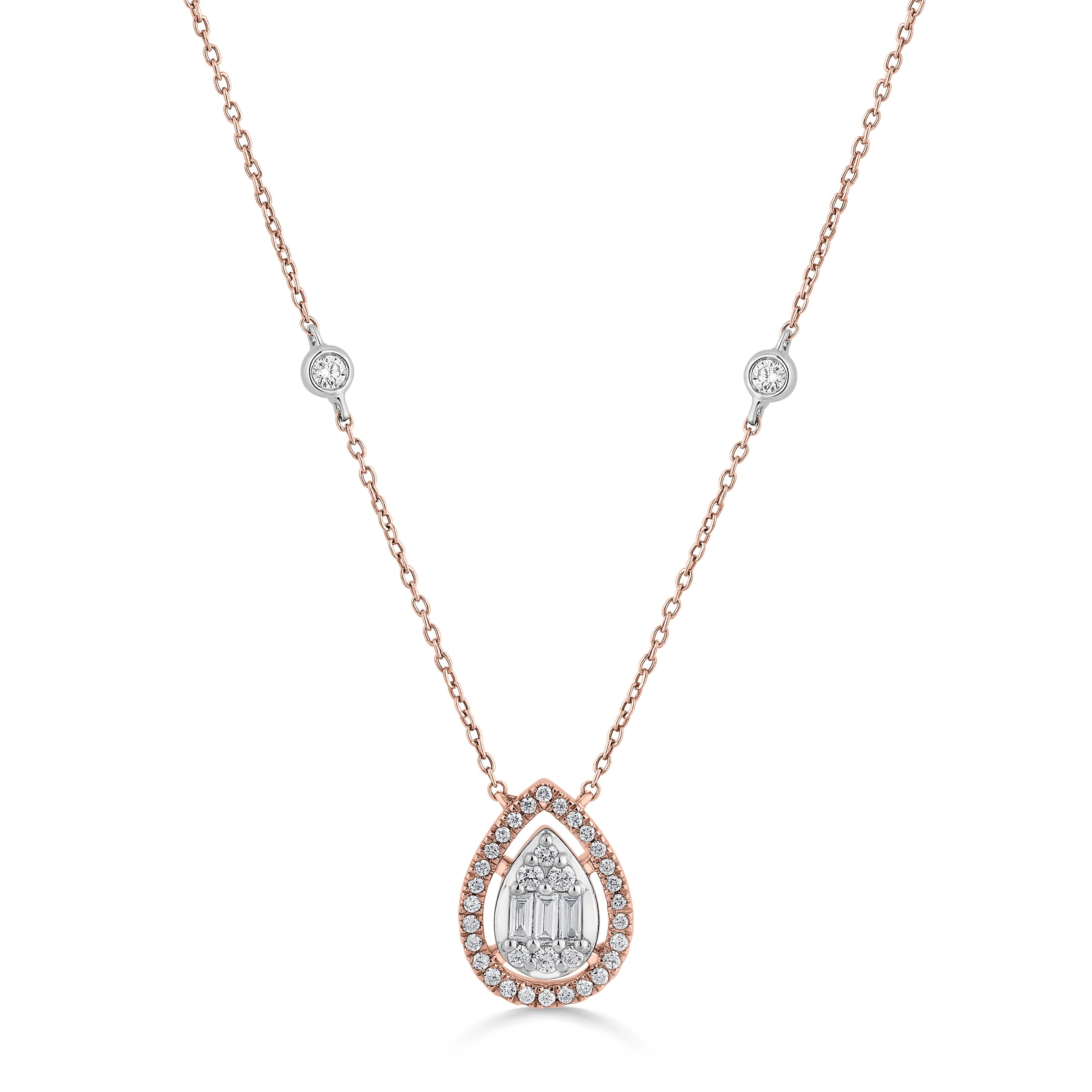 Teardrop Triumph Halo Pendant - Zen Diamond India