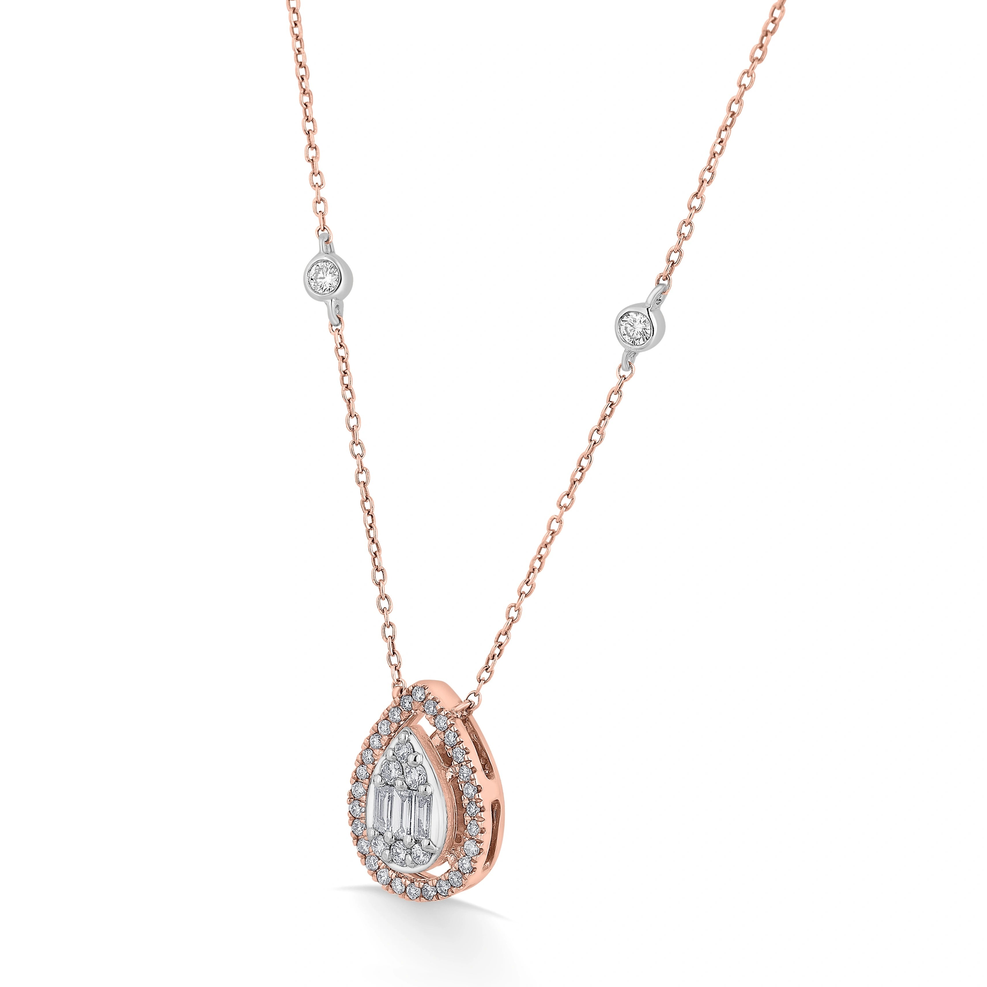 Teardrop Triumph Halo Pendant - Zen Diamond India