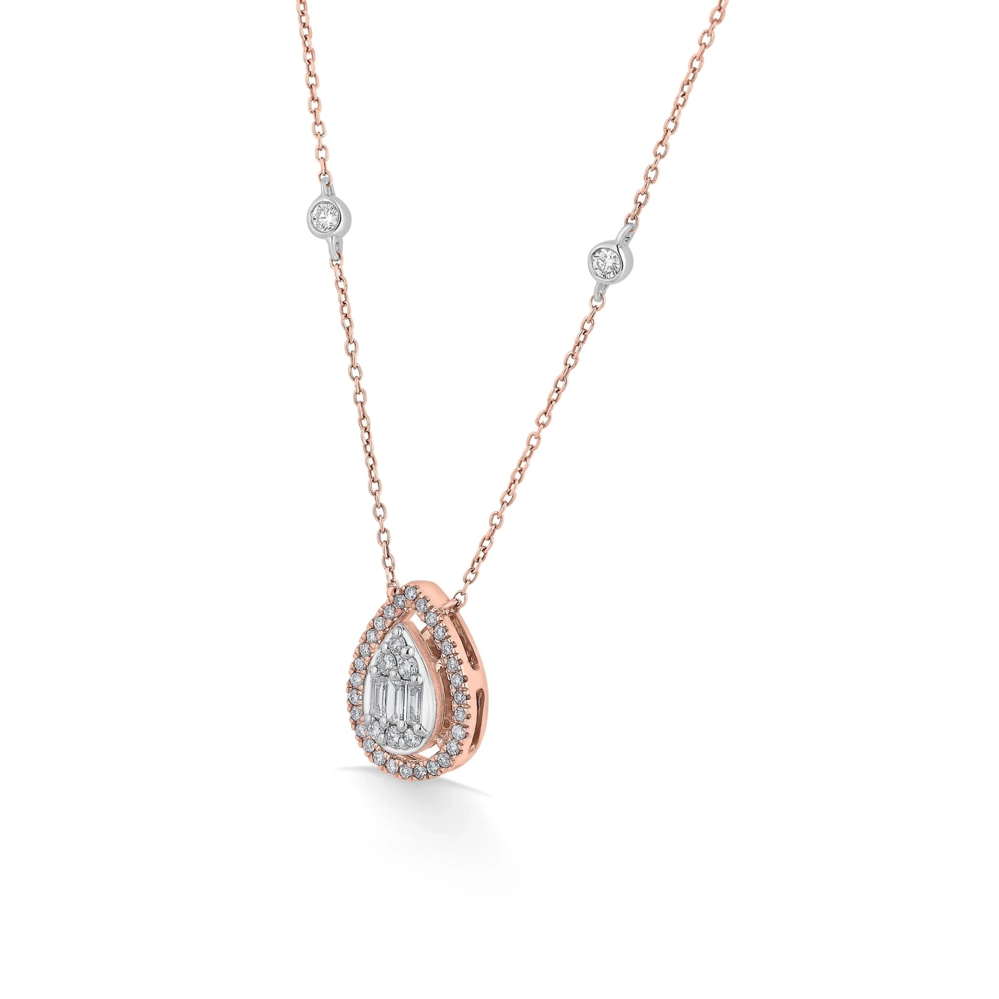 Teardrop Triumph Halo Pendant - Zen Diamond India