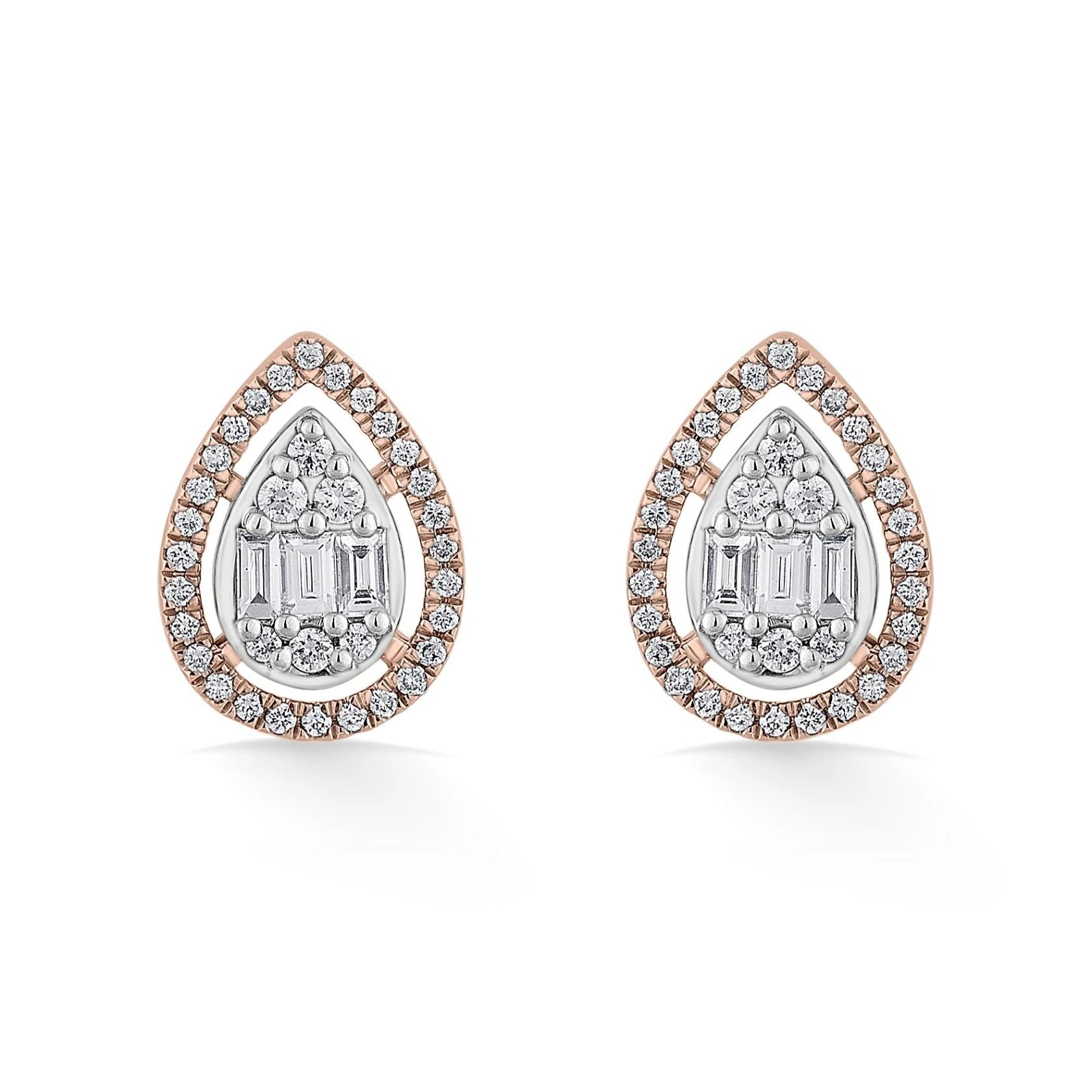 Signature Medium Drop Pave Solitaire Earrings - Zen Diamond India