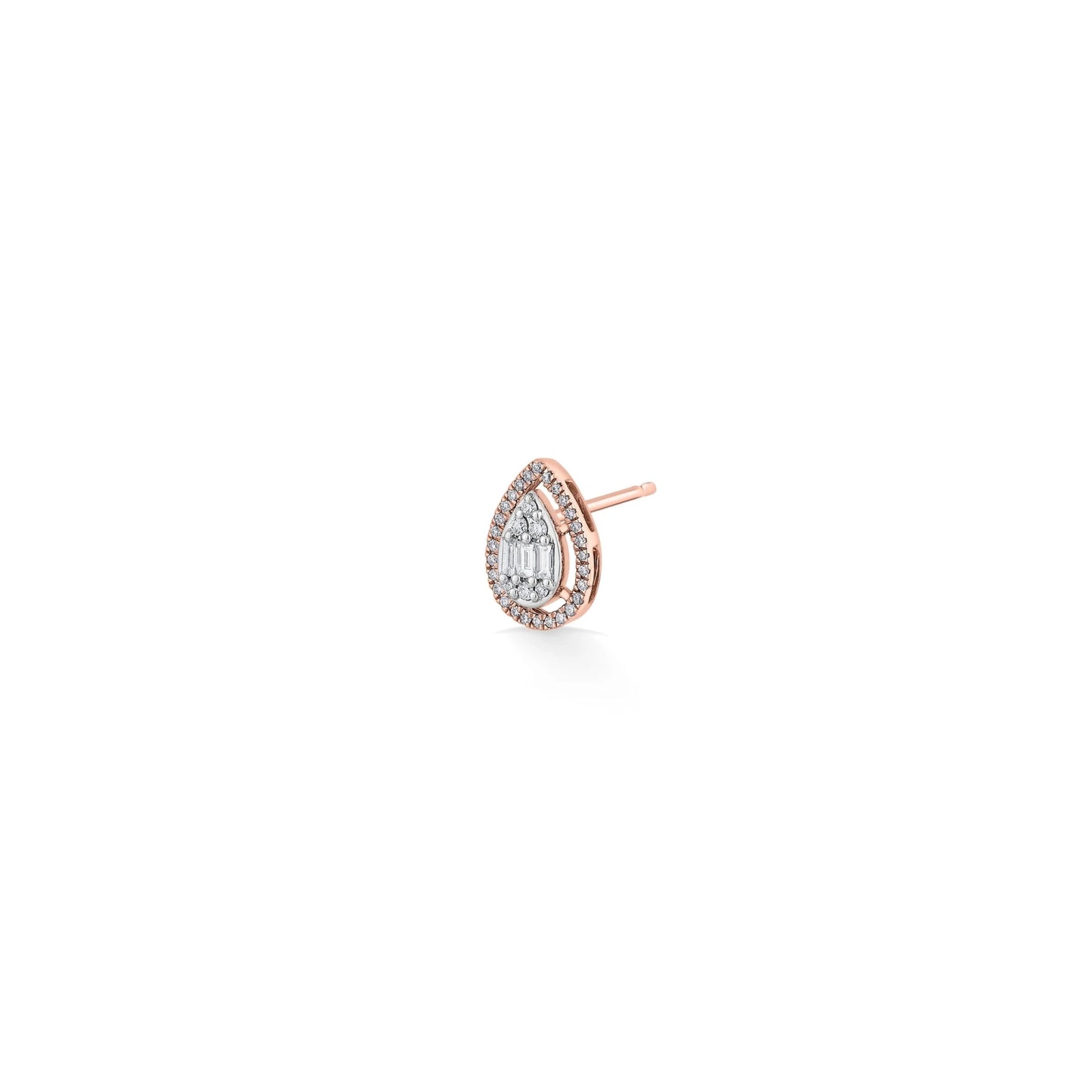 Signature Medium Drop Pave Solitaire Earrings - Zen Diamond India