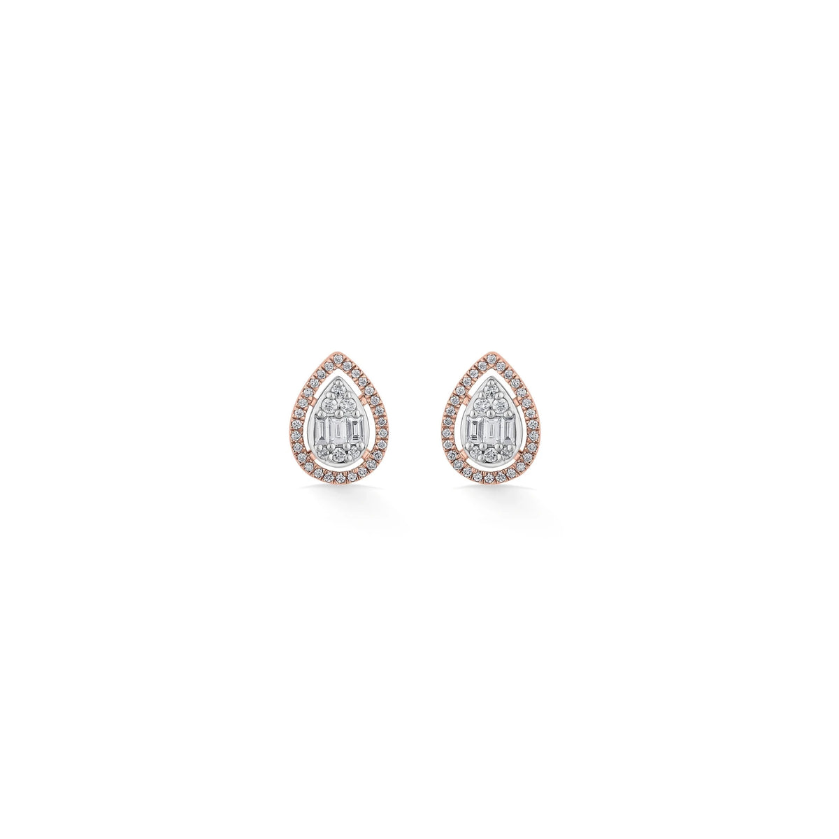Signature Medium Drop Pave Solitaire Earrings - Zen Diamond India