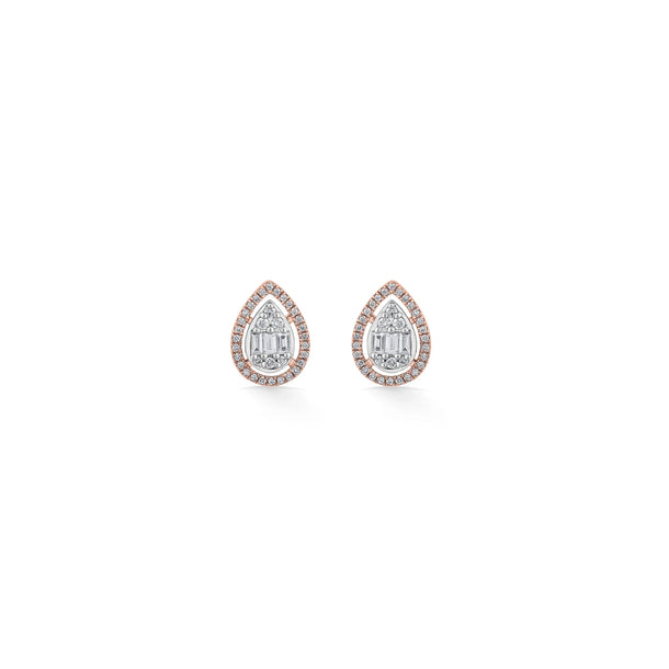 Signature Medium Drop Pave Solitaire Earrings - Zen Diamond India