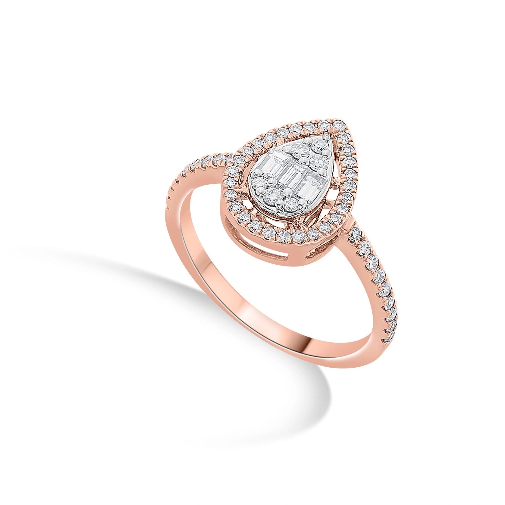 Signature Medium Drop Pave Solitaire Ring