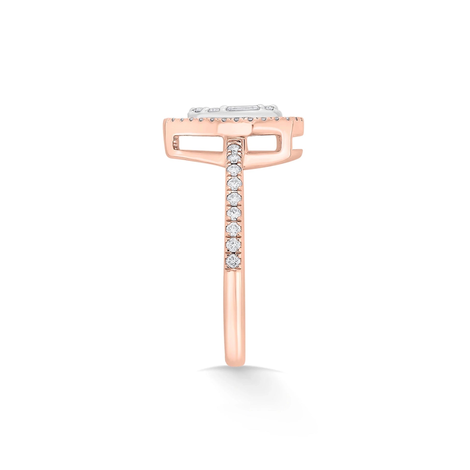 Signature Medium Drop Pave Solitaire Ring - Zen Diamond India