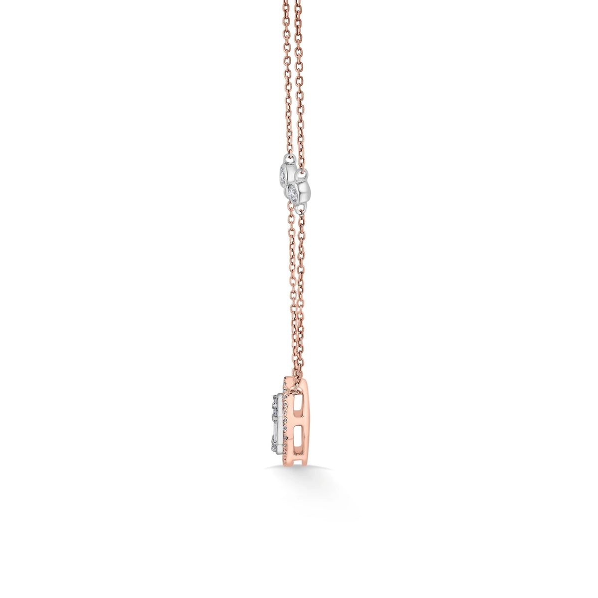 Signature Medium Drop Pave Solitaire Pendant - Zen Diamond India