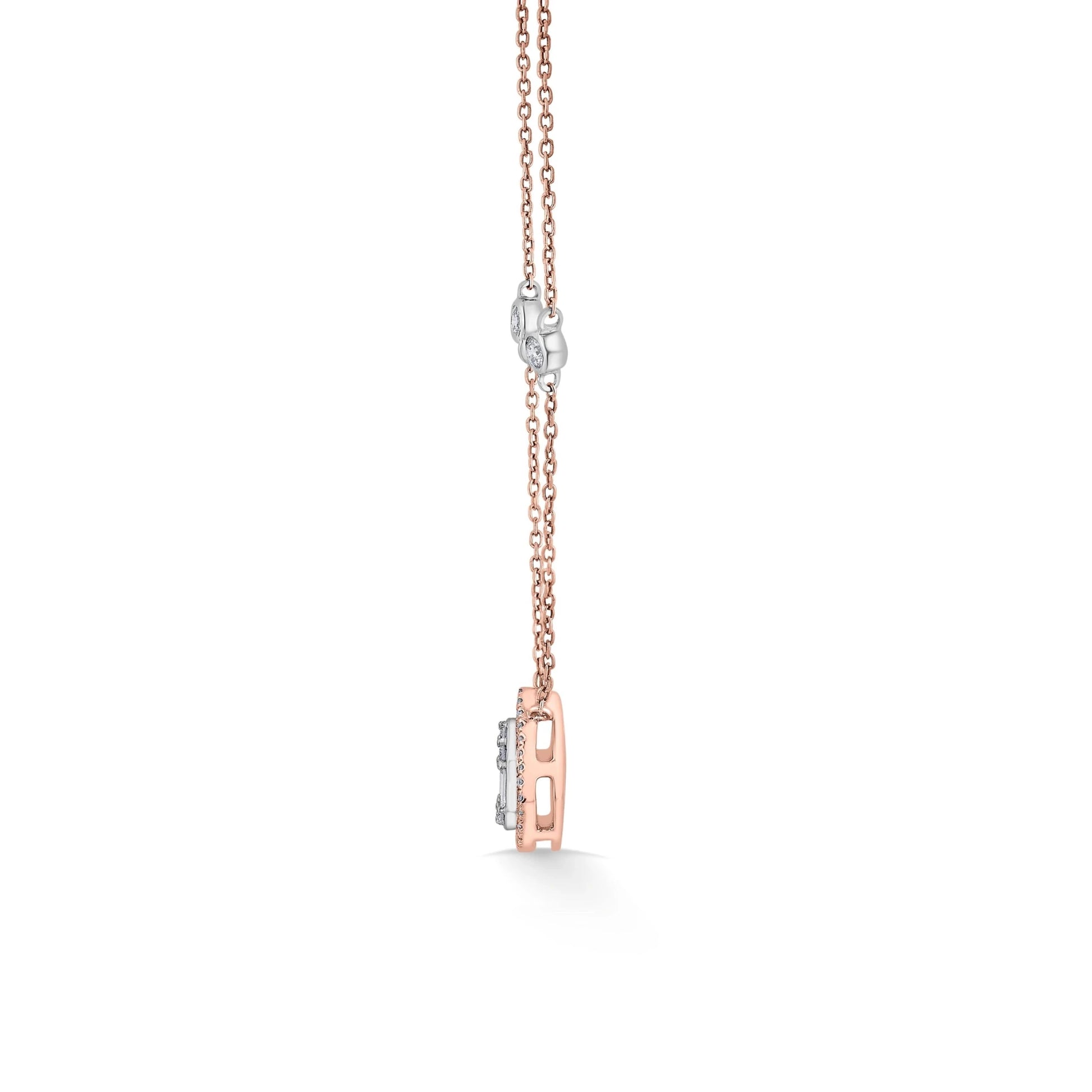 Signature Medium Drop Pave Solitaire Pendant - Zen Diamond India