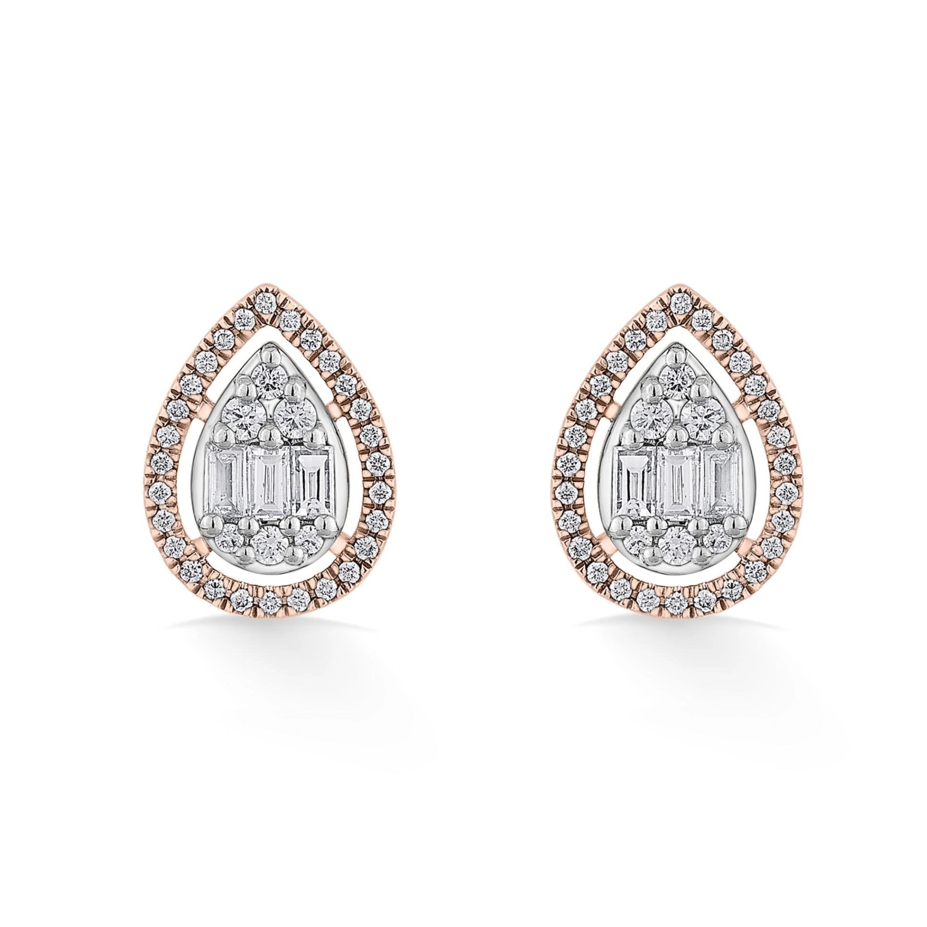 Signature Large Drop Pave Solitaire Earrings - Zen Diamond India
