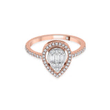 Signature Large Drop Pave Solitaire Ring - Zen Diamond India