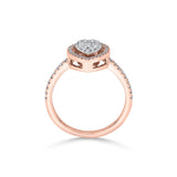 Signature Large Drop Pave Solitaire Ring - Zen Diamond India