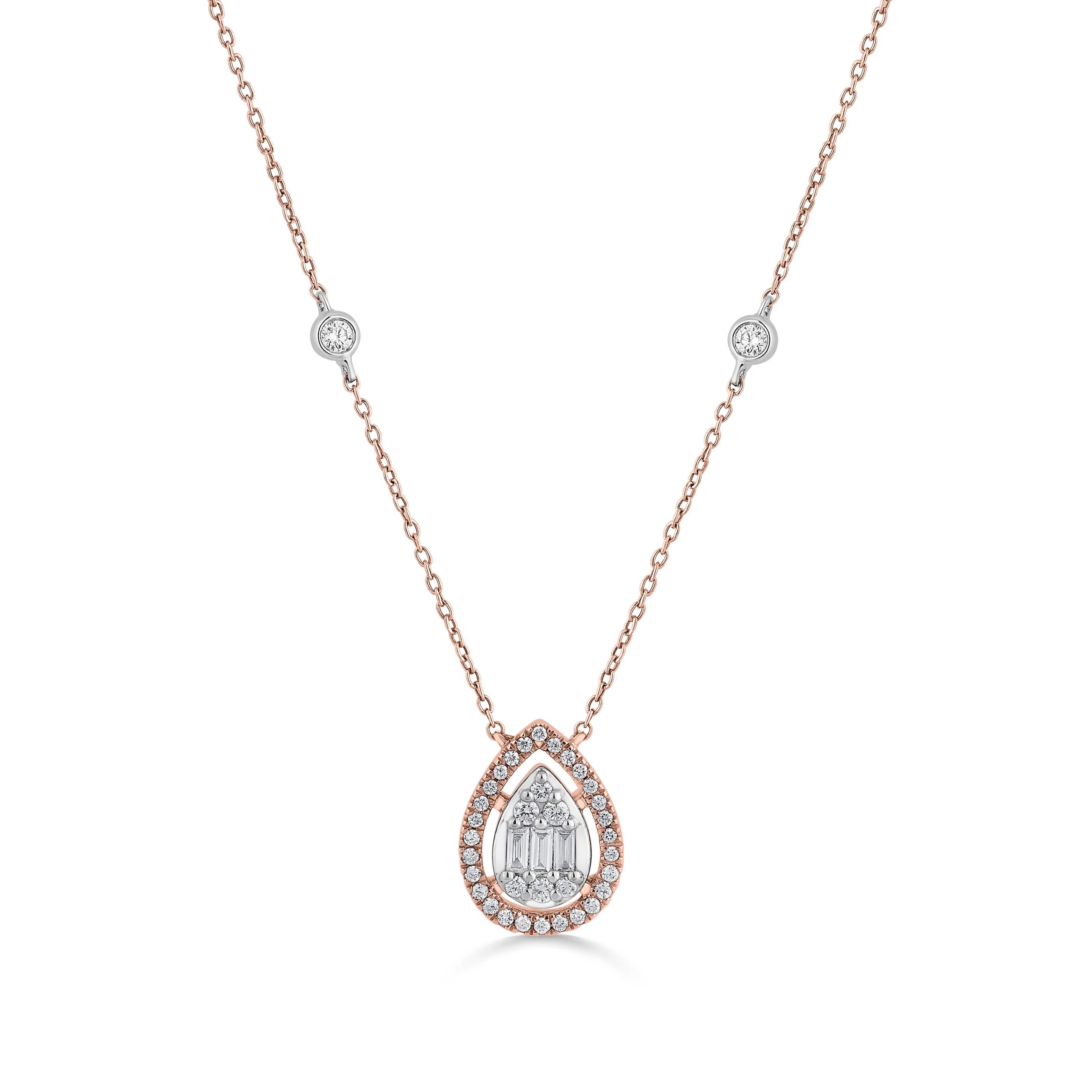 Signature Stellar Mosaic Teardrop Pendant - Zen Diamond India