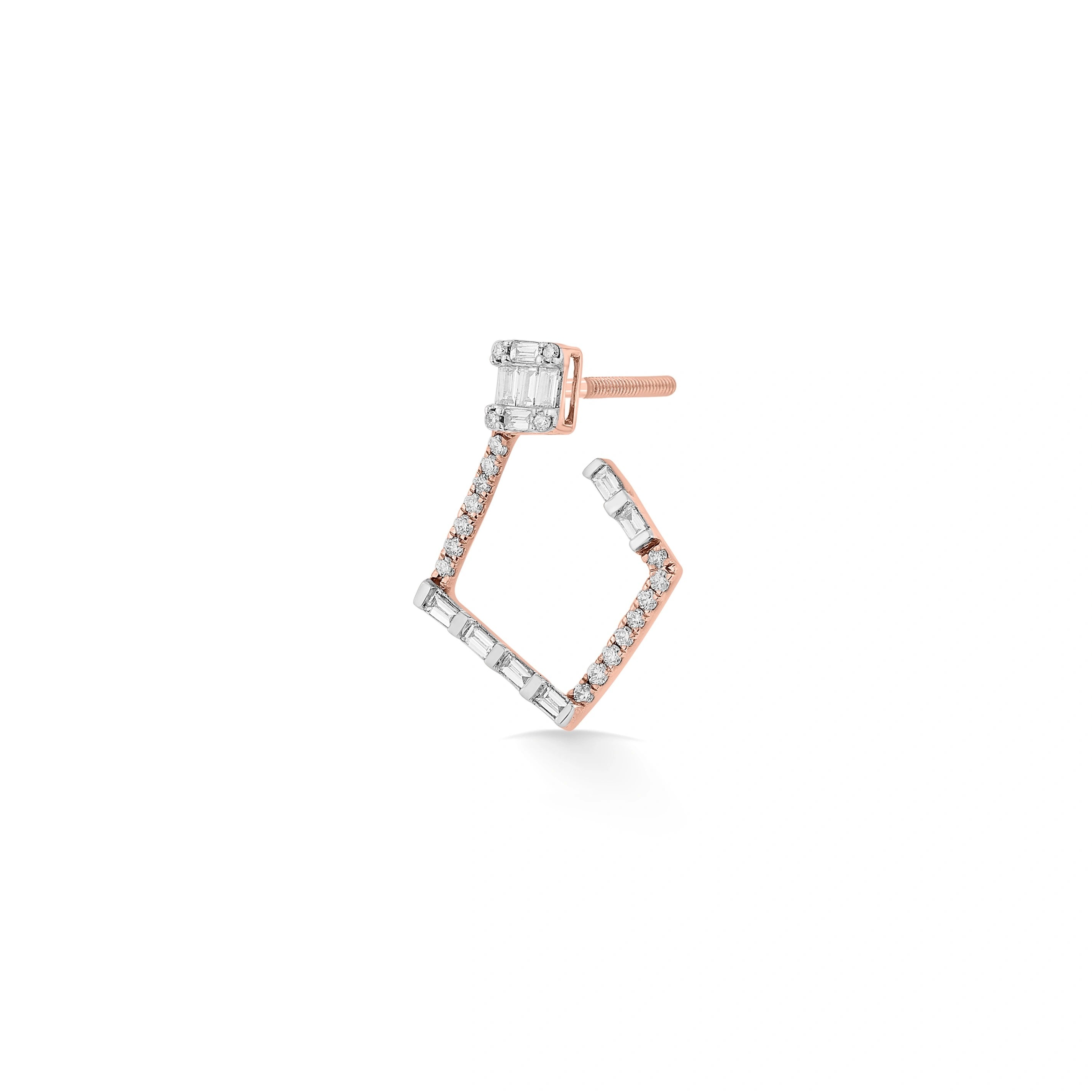 Classic Open - Square Edge Studs - Zen Diamond India