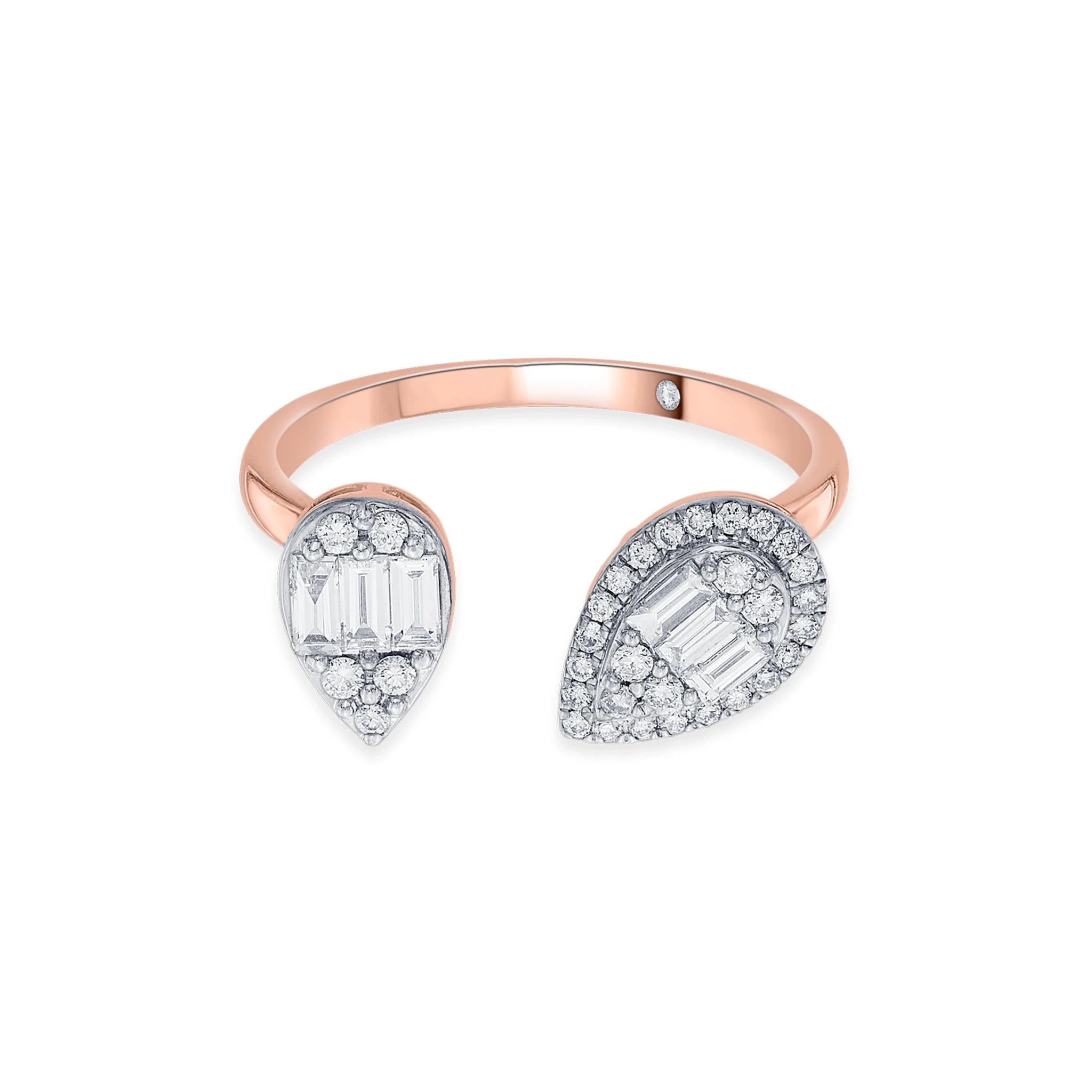 MOI Twin Teardrop Symphony Ring - Zen Diamond India