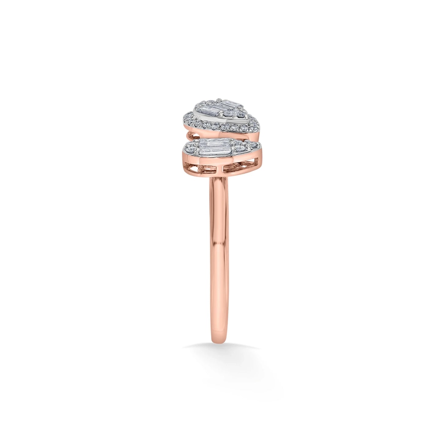 MOI Twin Teardrop Symphony Ring - Zen Diamond India