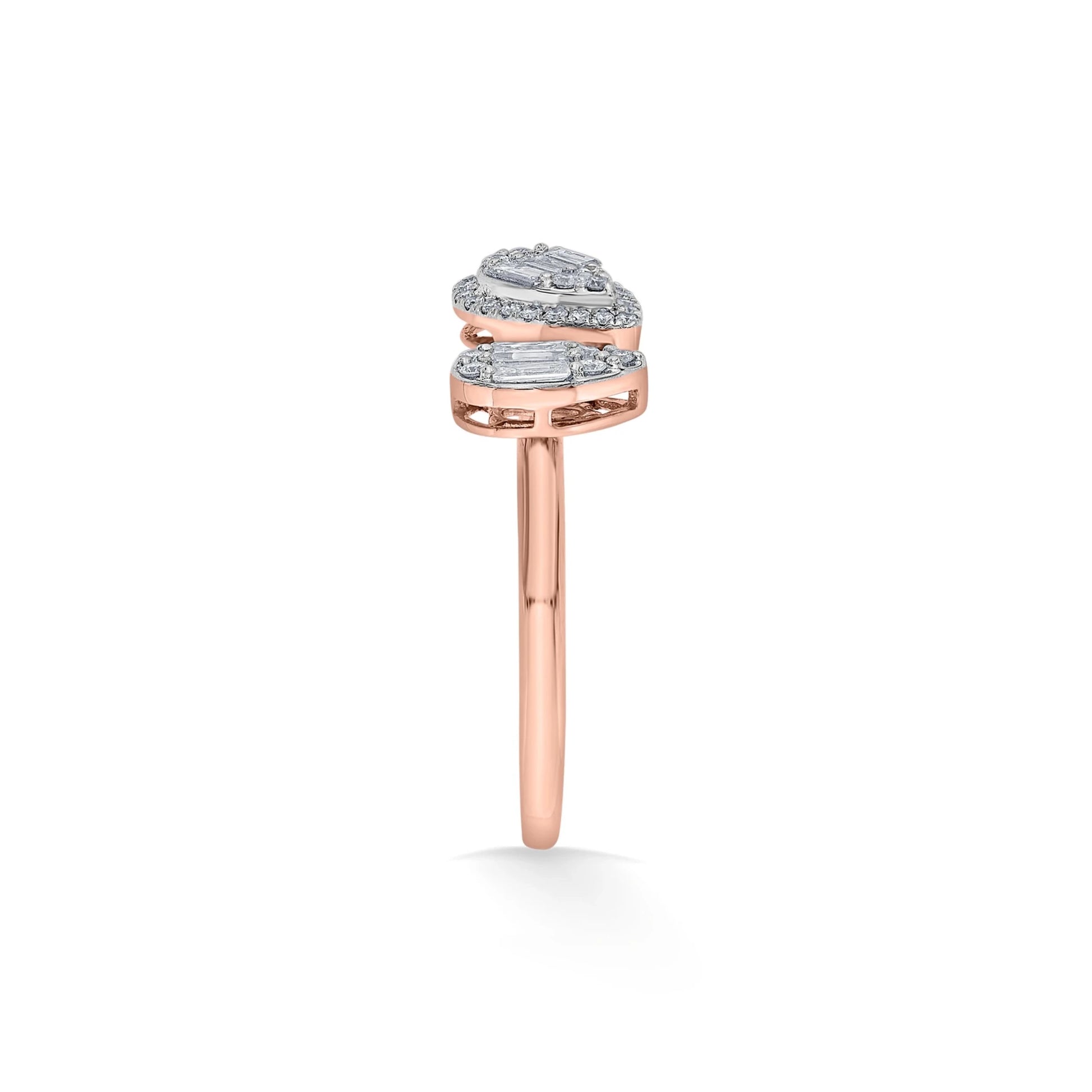 MOI Twin Teardrop Symphony Ring - Zen Diamond India