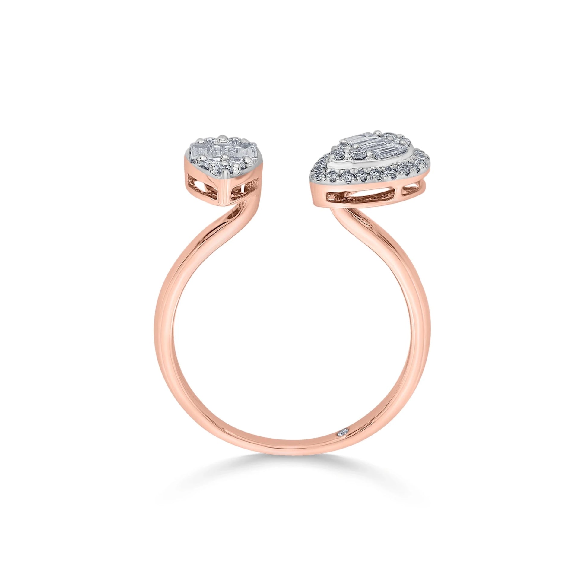 MOI Twin Teardrop Symphony Ring - Zen Diamond India