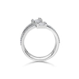 Twilight Spiral Emerald Diamond Ring - Zen Diamond India