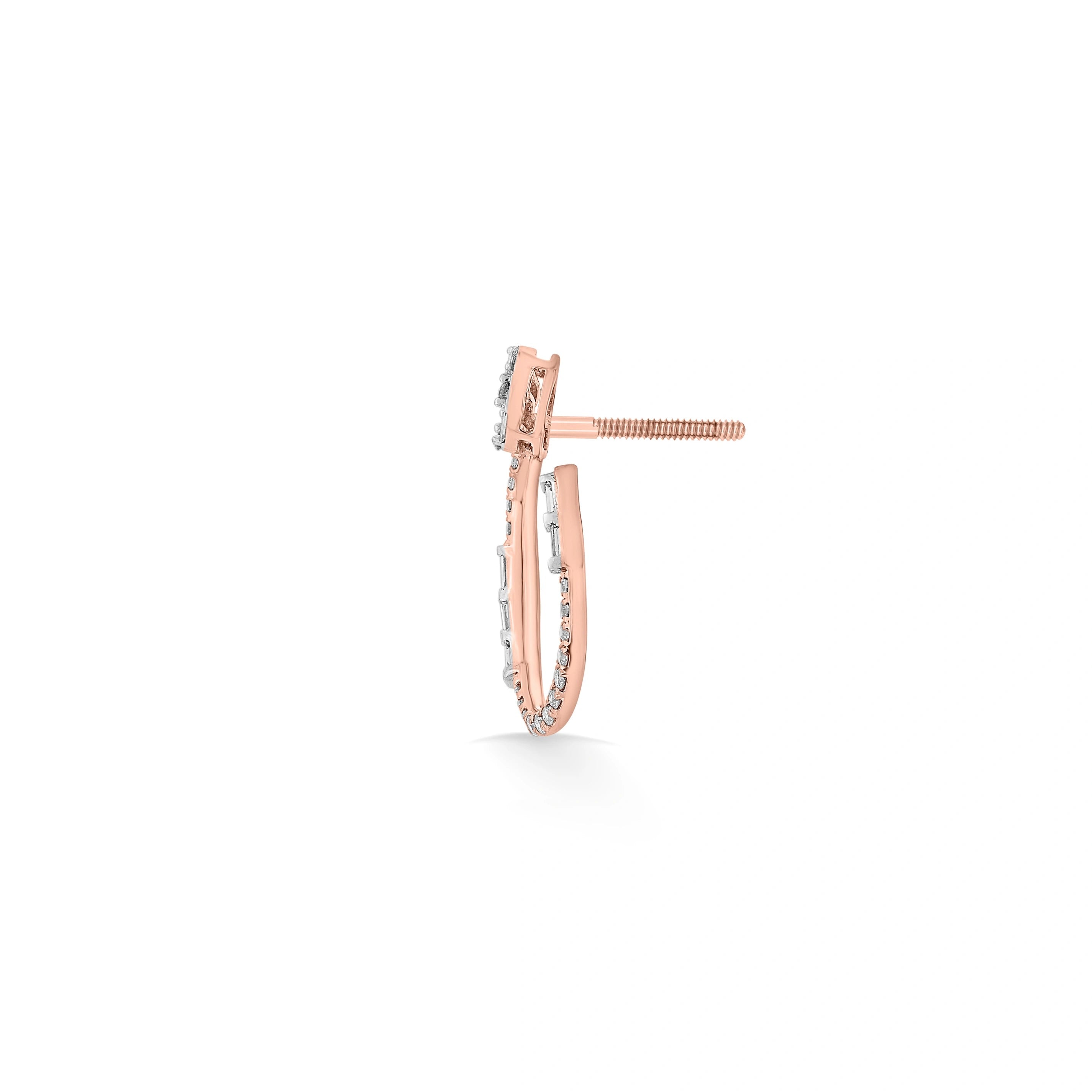 Classic Dazzling Comet Hoops - Zen Diamond India