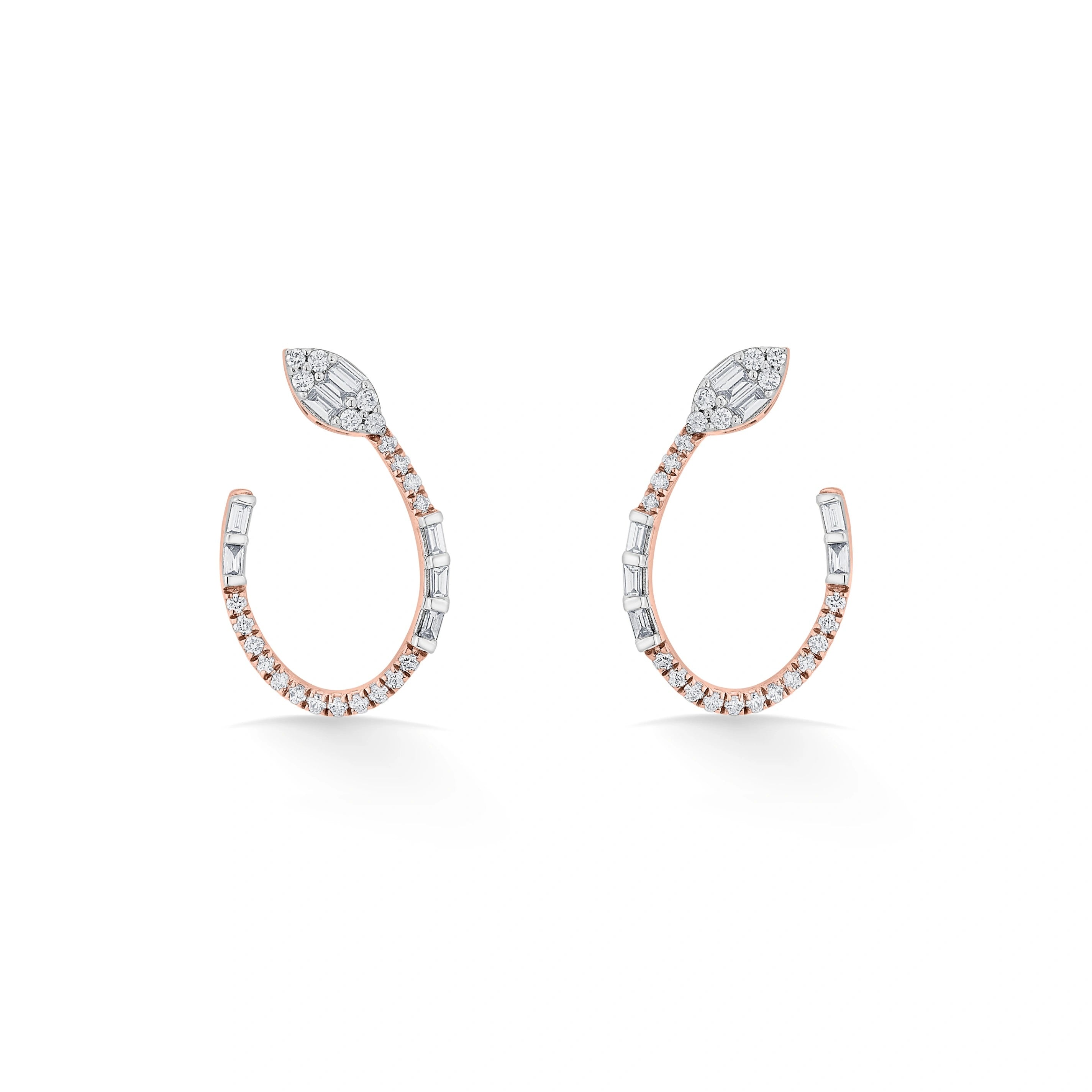 Classic Marquise Sweep Hoops - Zen Diamond India